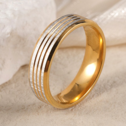 Exquisite Stainless Steel Couple Ring  | Stylish Men's & Women's Wedding Bands-JinBaoJewerly