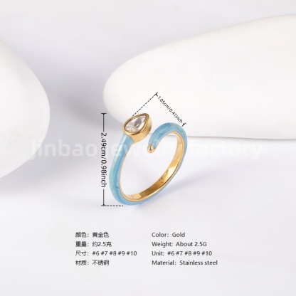 Luxu24K Gold PVD Stainless Steel Titanium Unique Multi-Designs Women's Ring-JinBaoJewerly