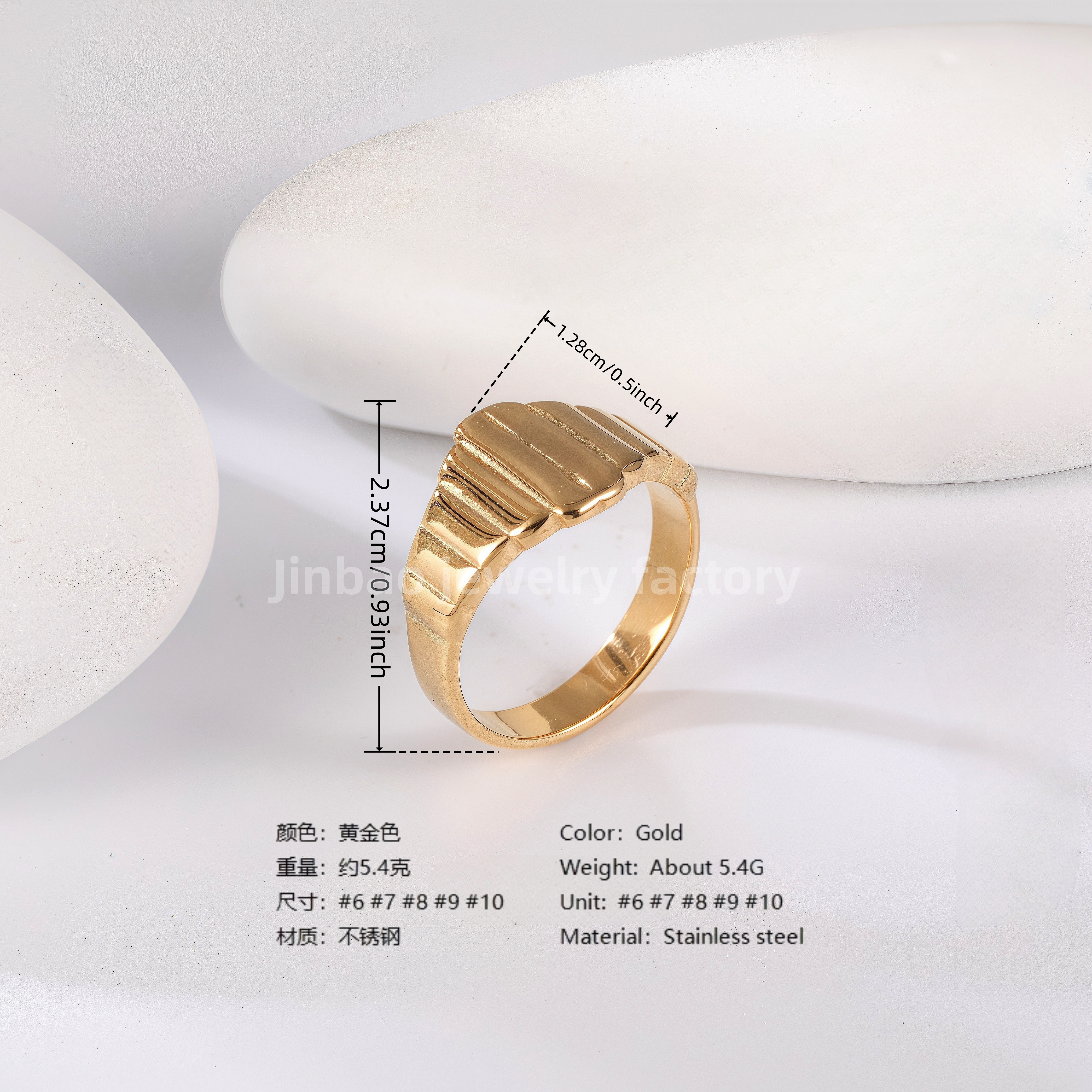 18K Gold Scorpion Stainless Steel Ring for Men, Vintage Carved Style Bold Band, Unique Black Engraved Design Fashion Ring-JINBAOJEWELRY