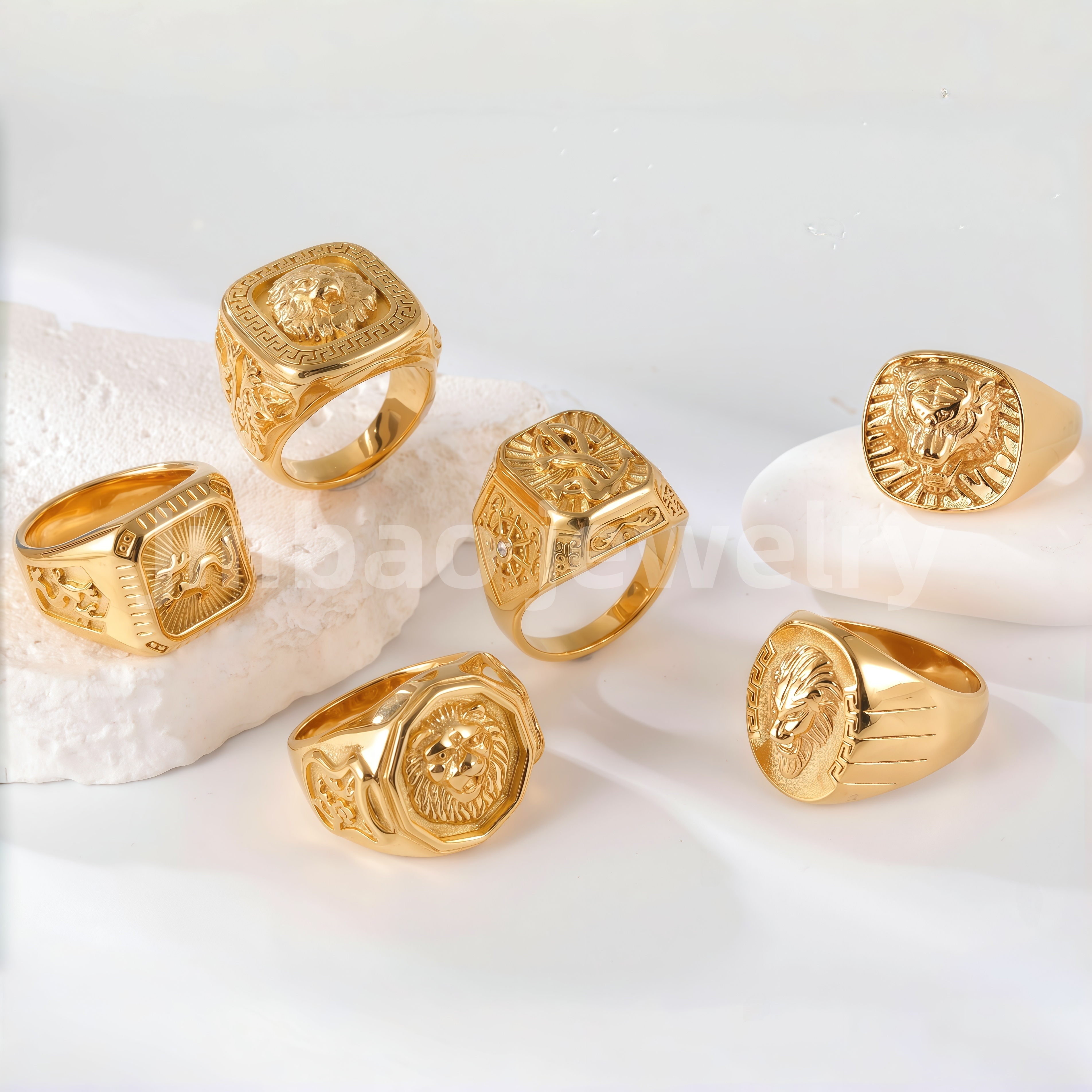 Lion-Themed Gold Ring Collection | Bold Designs with a Strong Statement, Perfect for Individual Style