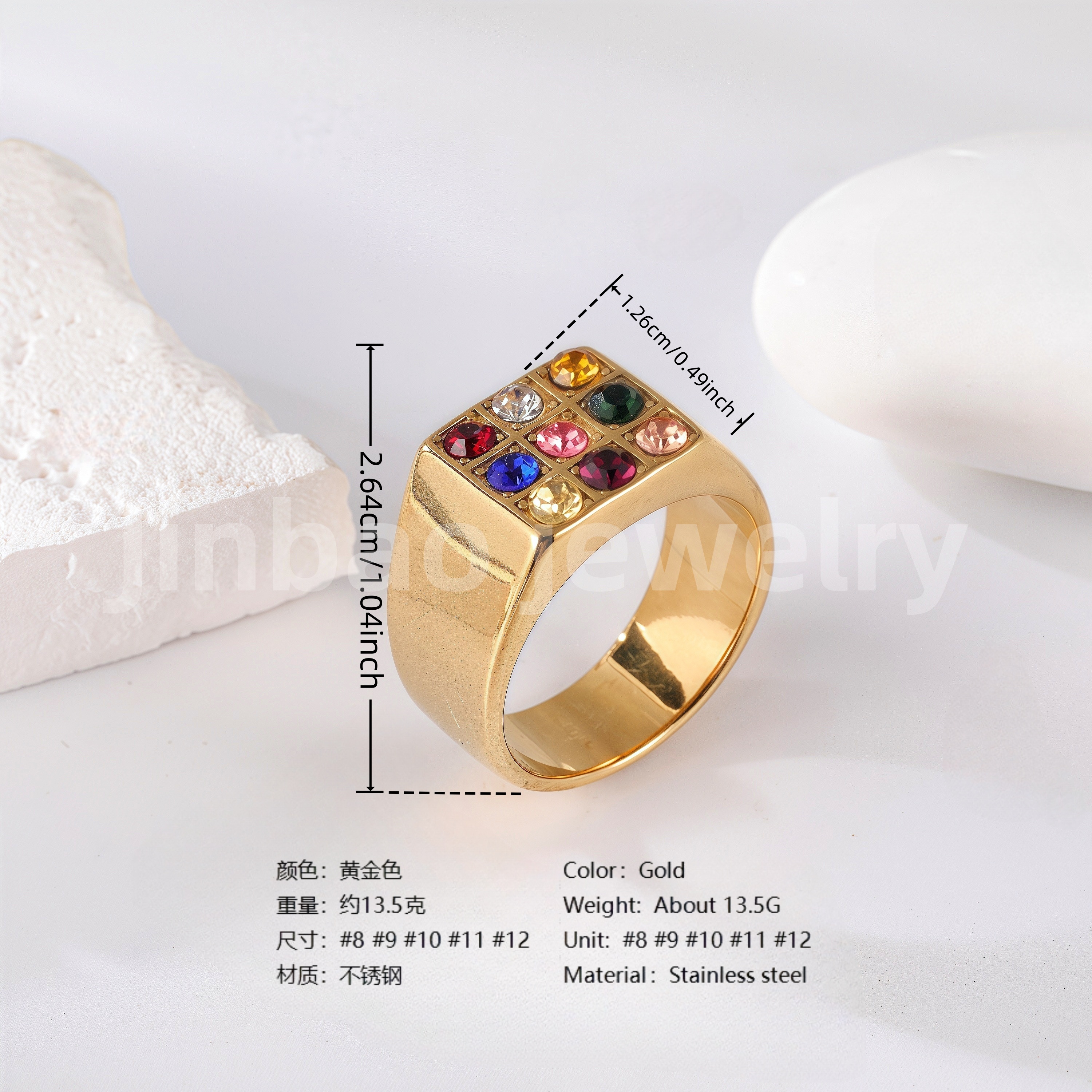 18K Gold Scorpion Stainless Steel Ring for Men, Vintage Carved Style Bold Band, Unique Black Engraved Design Fashion Ring-JINBAOJEWELRY