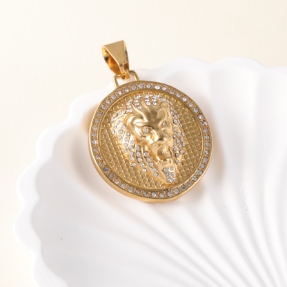 24K gold-plated stainless steel pendant, non-allergenic and non-fading-JinBaoJewerly
