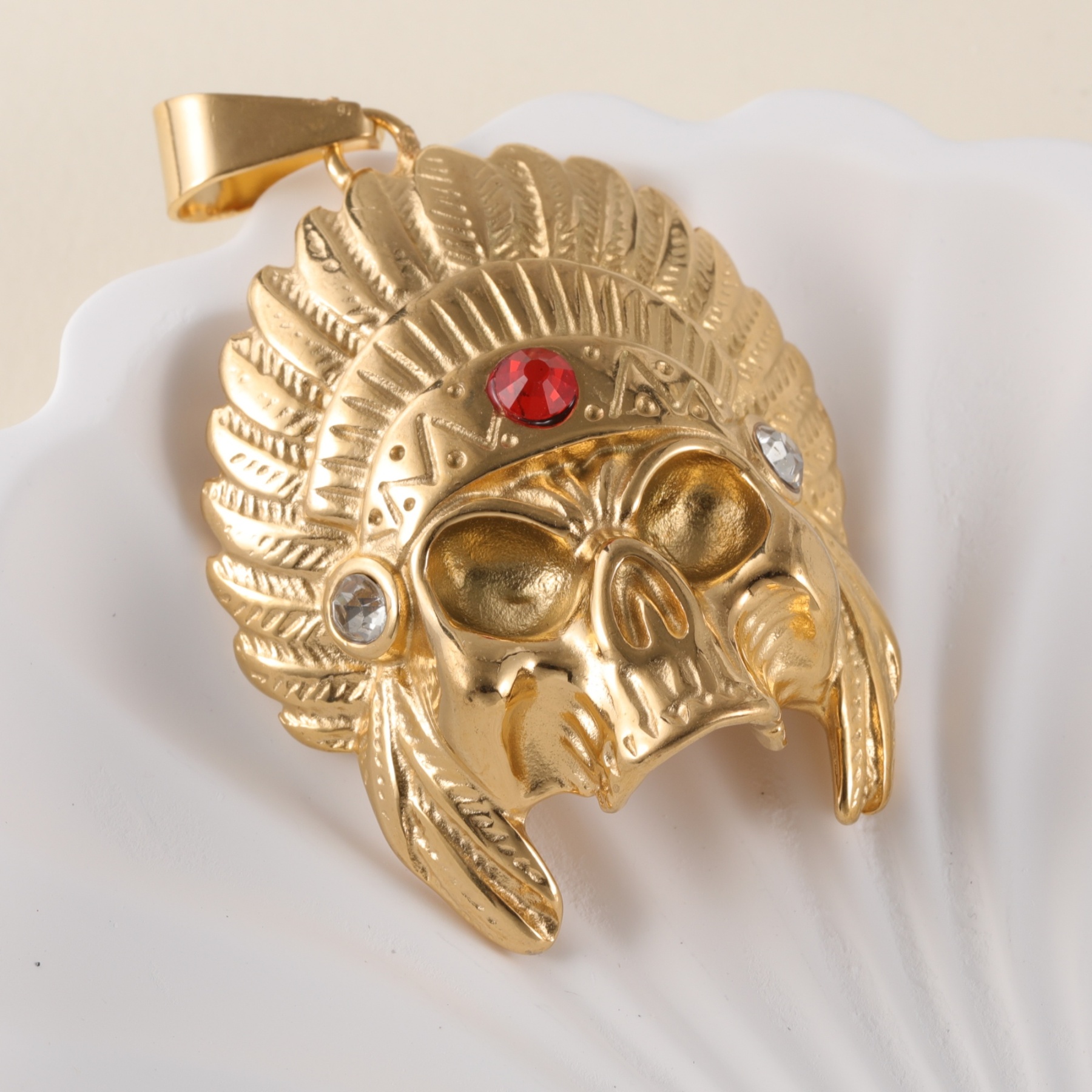 [Golden Lion]24k Gold-Plated Stainless Steel Pendant, Hip Hop, Non-Allergenic And Non-Fading-JinBaoJewerly