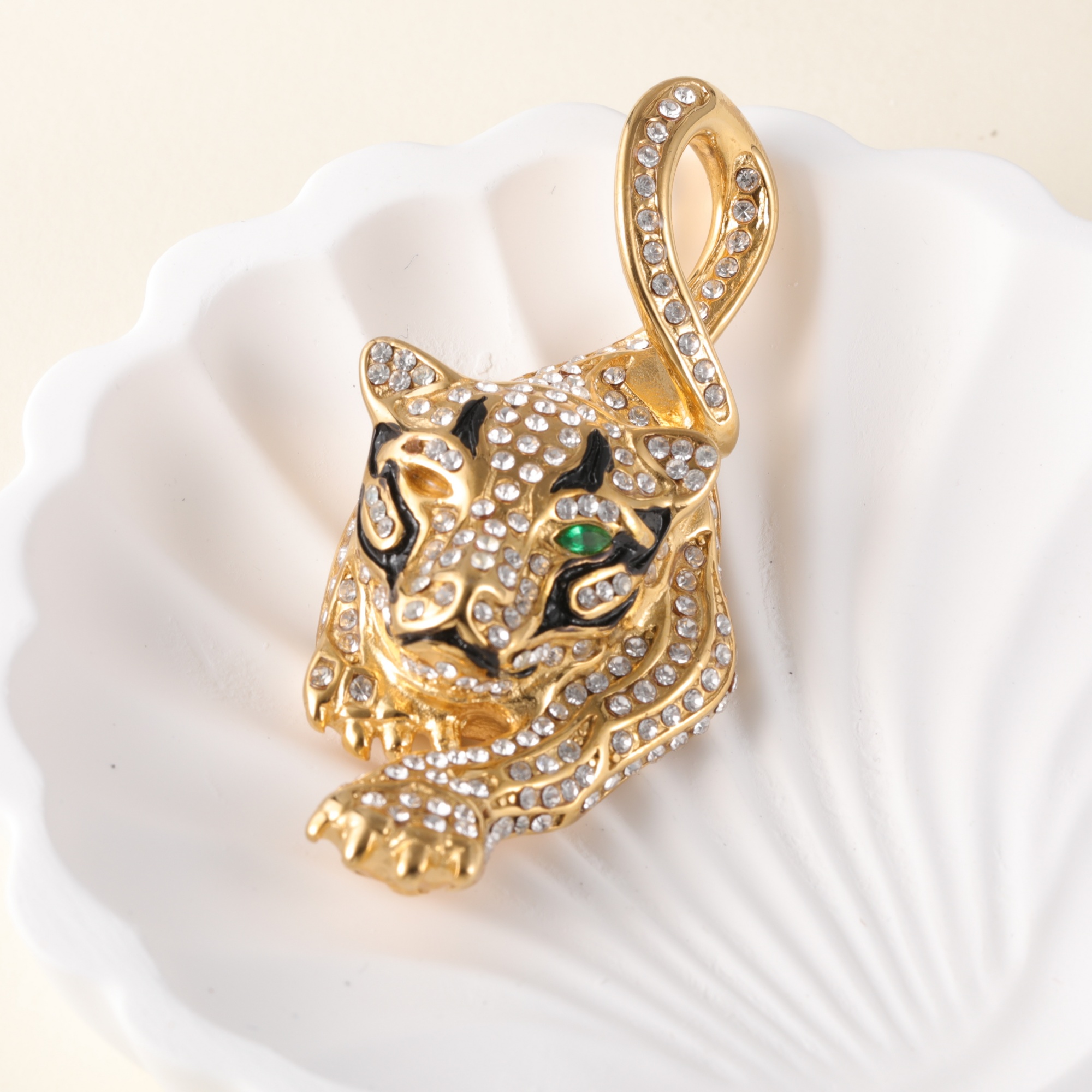 24K gold-plated stainless steel pendant, non-allergenic and non-fading-JinBaoJewerly