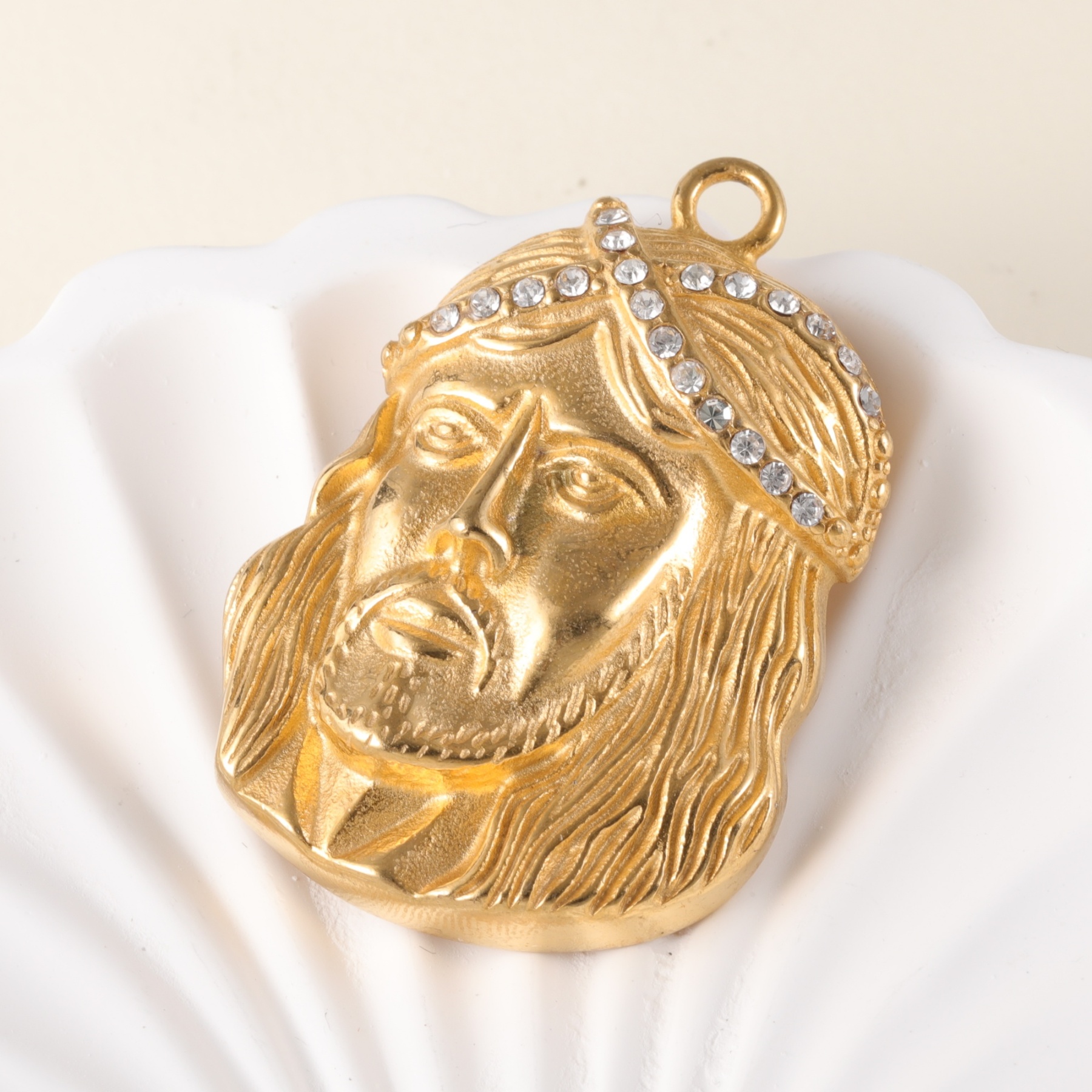 24K gold-plated stainless steel pendant, non-allergenic and non-fading-JinBaoJewerly