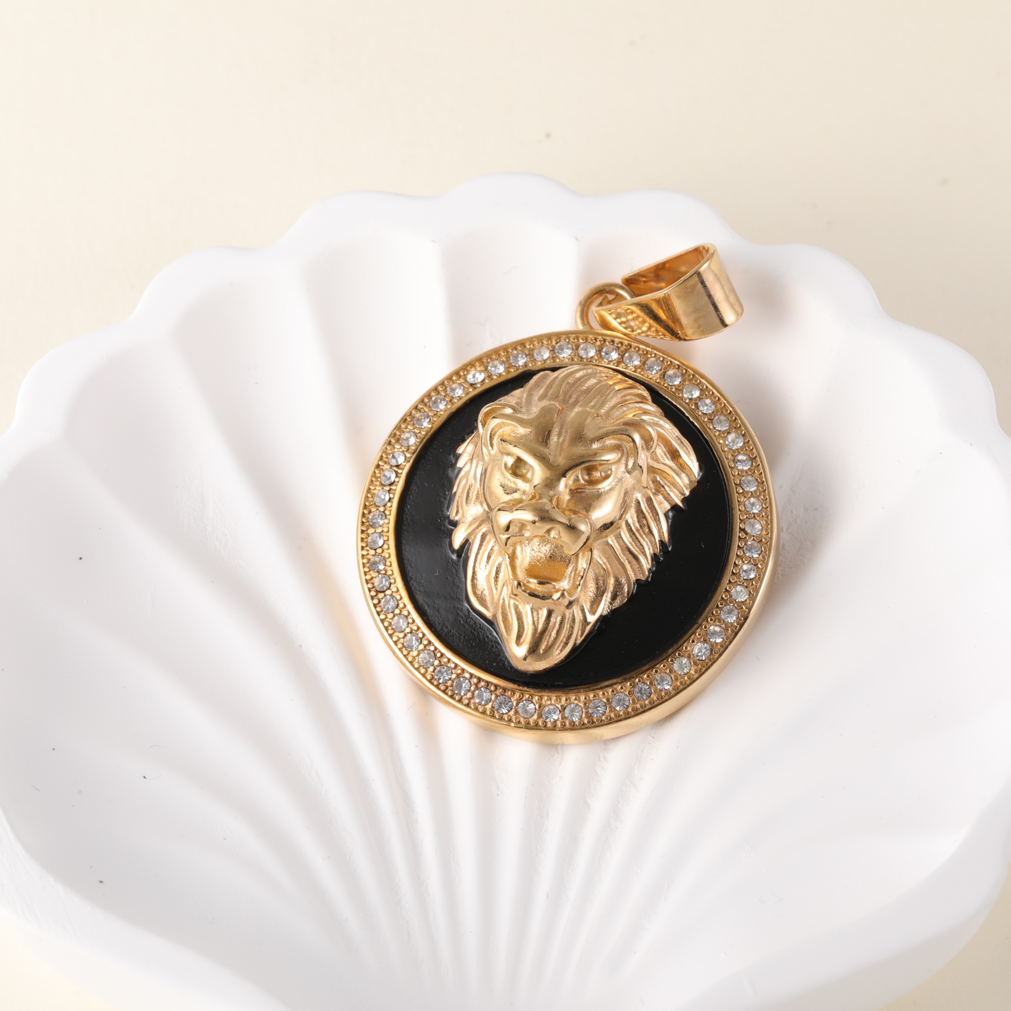 [Evil Lion]24K gold-plated stainless steel pendant, non-allergenic and non-fading-JinBaoJewerly