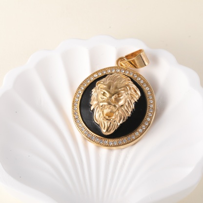 [Evil Lion]24K gold-plated stainless steel pendant, non-allergenic and non-fading-JinBaoJewerly