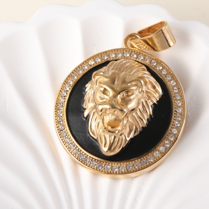 24K gold-plated stainless steel pendant, non-allergenic and non-fading-JinBaoJewerly