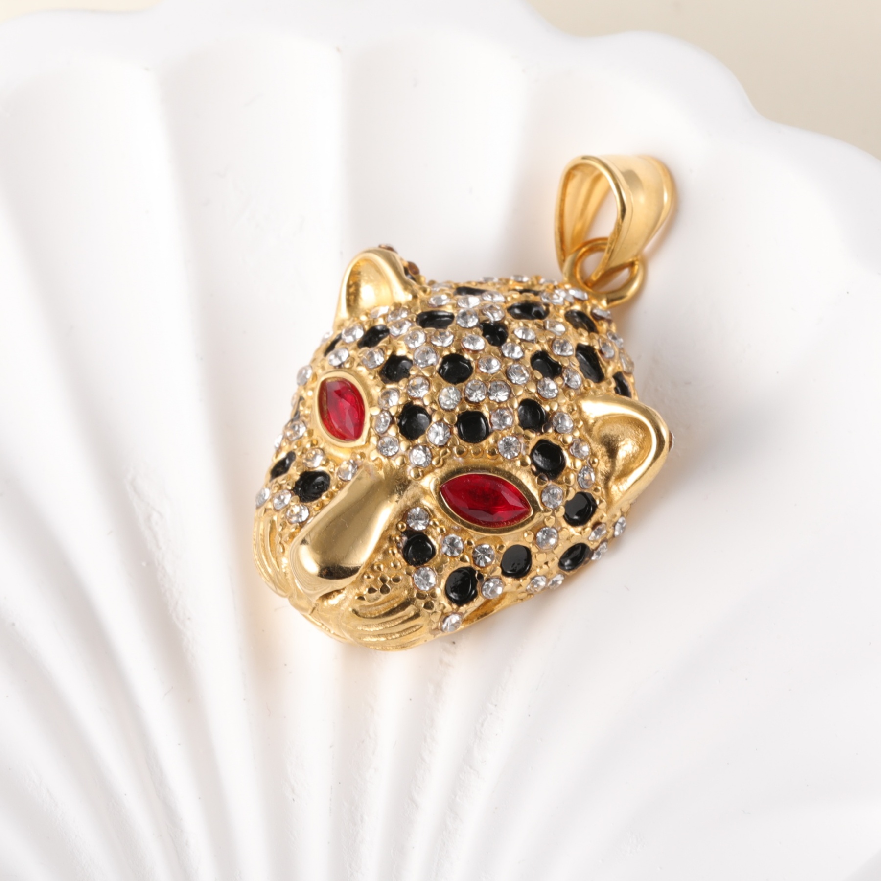 24K gold-plated stainless steel pendant, non-allergenic and non-fading-JinBaoJewerly