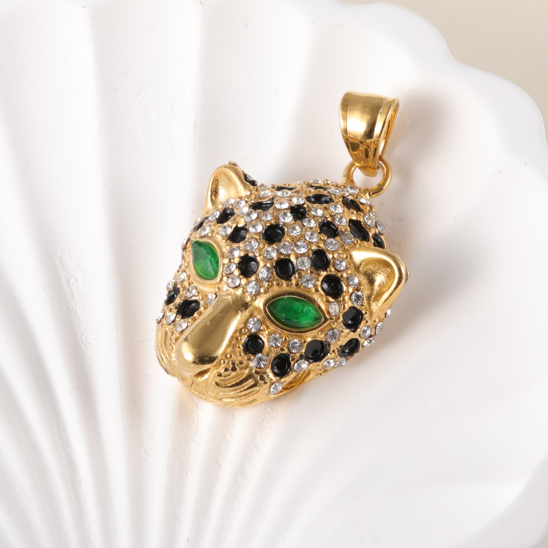 24K gold-plated stainless steel pendant, non-allergenic and non-fading-JinBaoJewerly