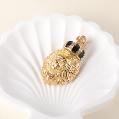 [Evil Lion]24K gold-plated stainless steel pendant, non-allergenic and non-fading-JinBaoJewerly