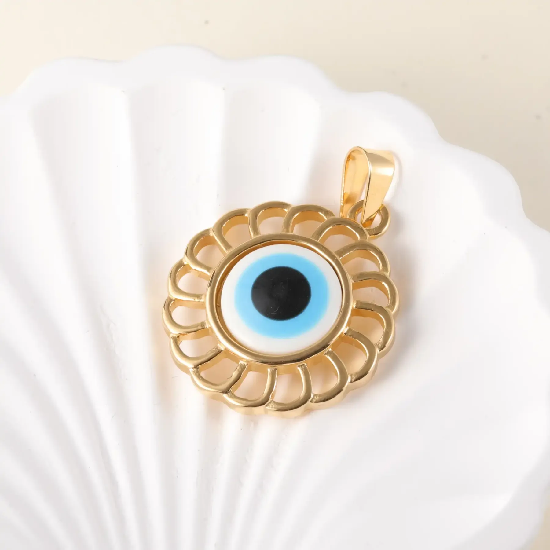 24K gold-plated stainless steel pendant, non-allergenic and non-fading [Series One]-JinBaoJewerly