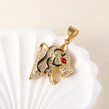 24K gold-plated stainless steel pendant, non-allergenic and non-fading [Series One]-JinBaoJewerly
