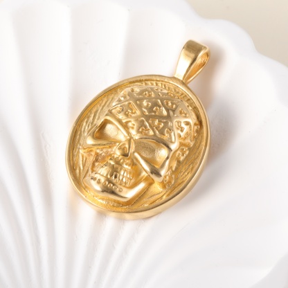 [Golden Lion]24k Gold-Plated Stainless Steel Pendant, Hip Hop, Non-Allergenic And Non-Fading-JinBaoJewerly