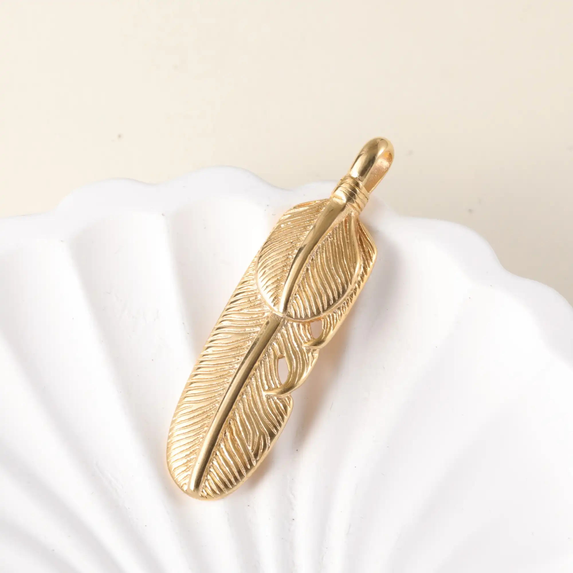24K gold-plated stainless steel pendant, non-allergenic and non-fading [Series One]-JinBaoJewerly