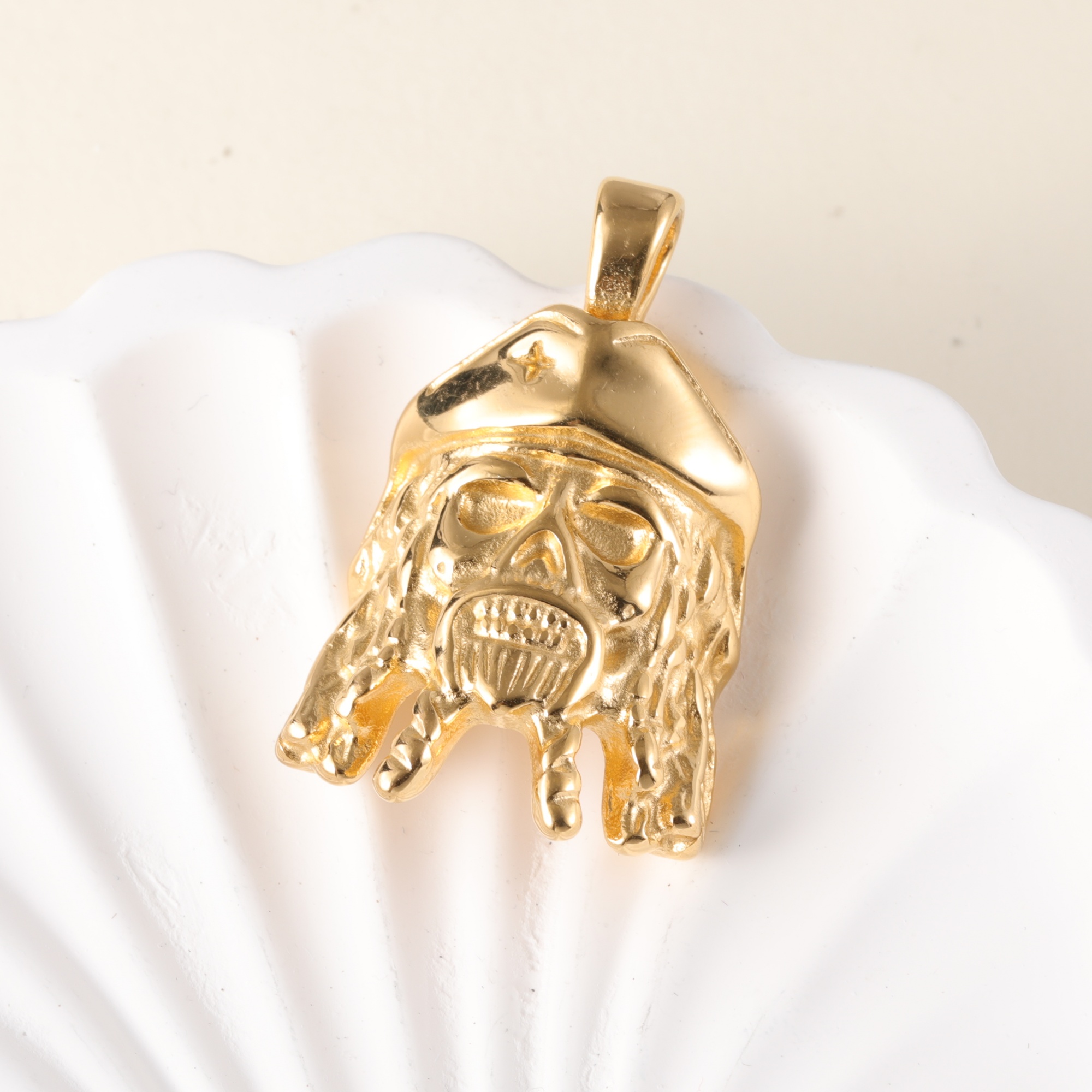 [Golden Lion]24k Gold-Plated Stainless Steel Pendant, Hip Hop, Non-Allergenic And Non-Fading-JinBaoJewerly