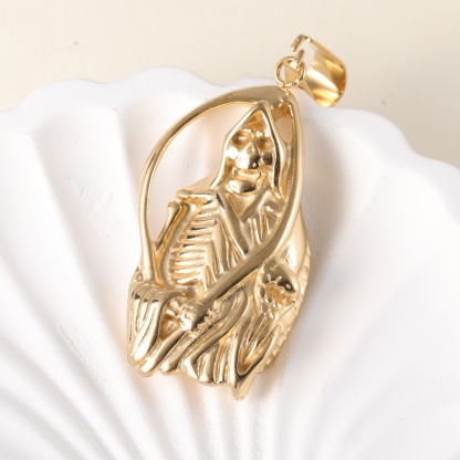 [Golden Lion]24k Gold-Plated Stainless Steel Pendant, Hip Hop, Non-Allergenic And Non-Fading-JinBaoJewerly