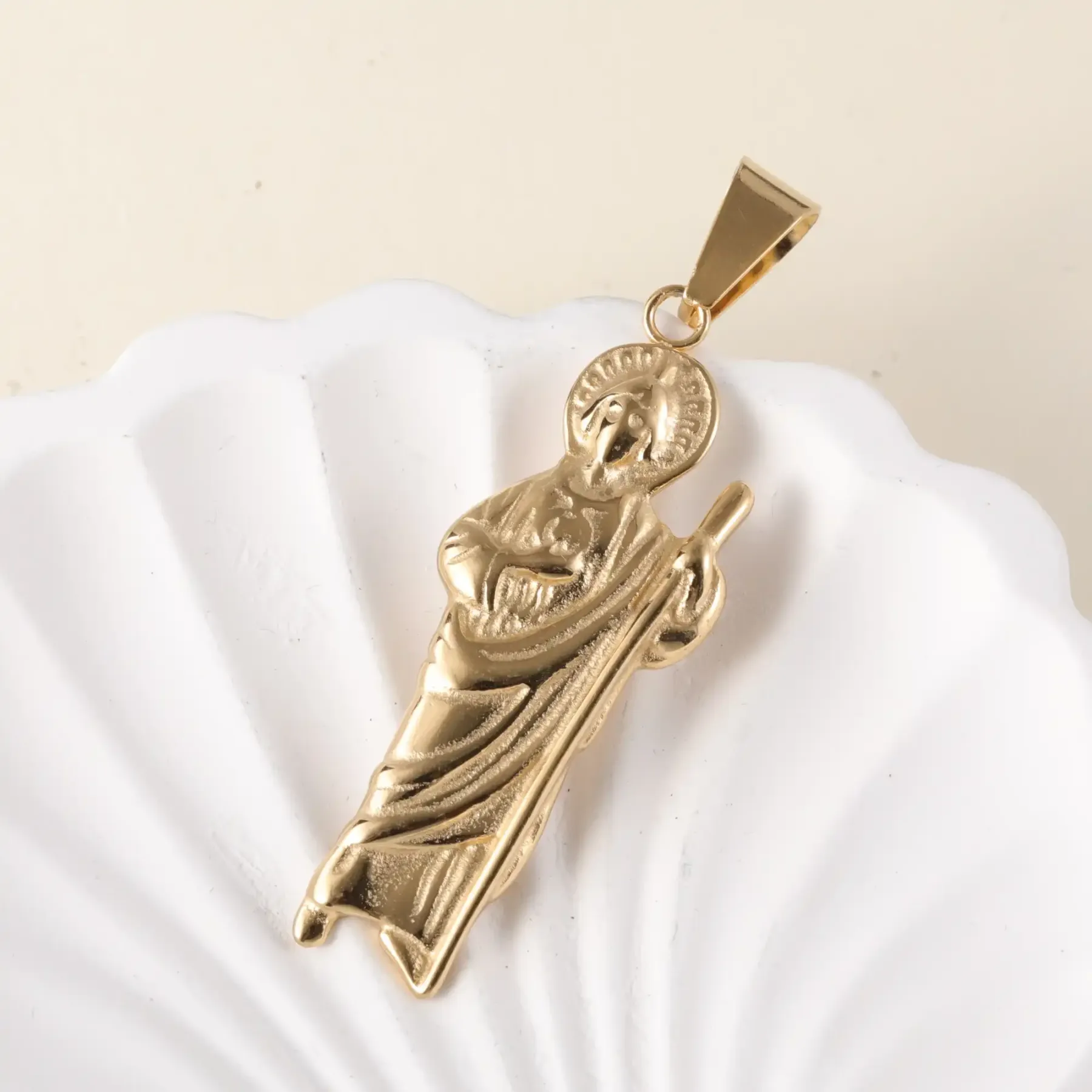 24K gold-plated stainless steel pendant, non-allergenic and non-fading [Series One]-JinBaoJewerly