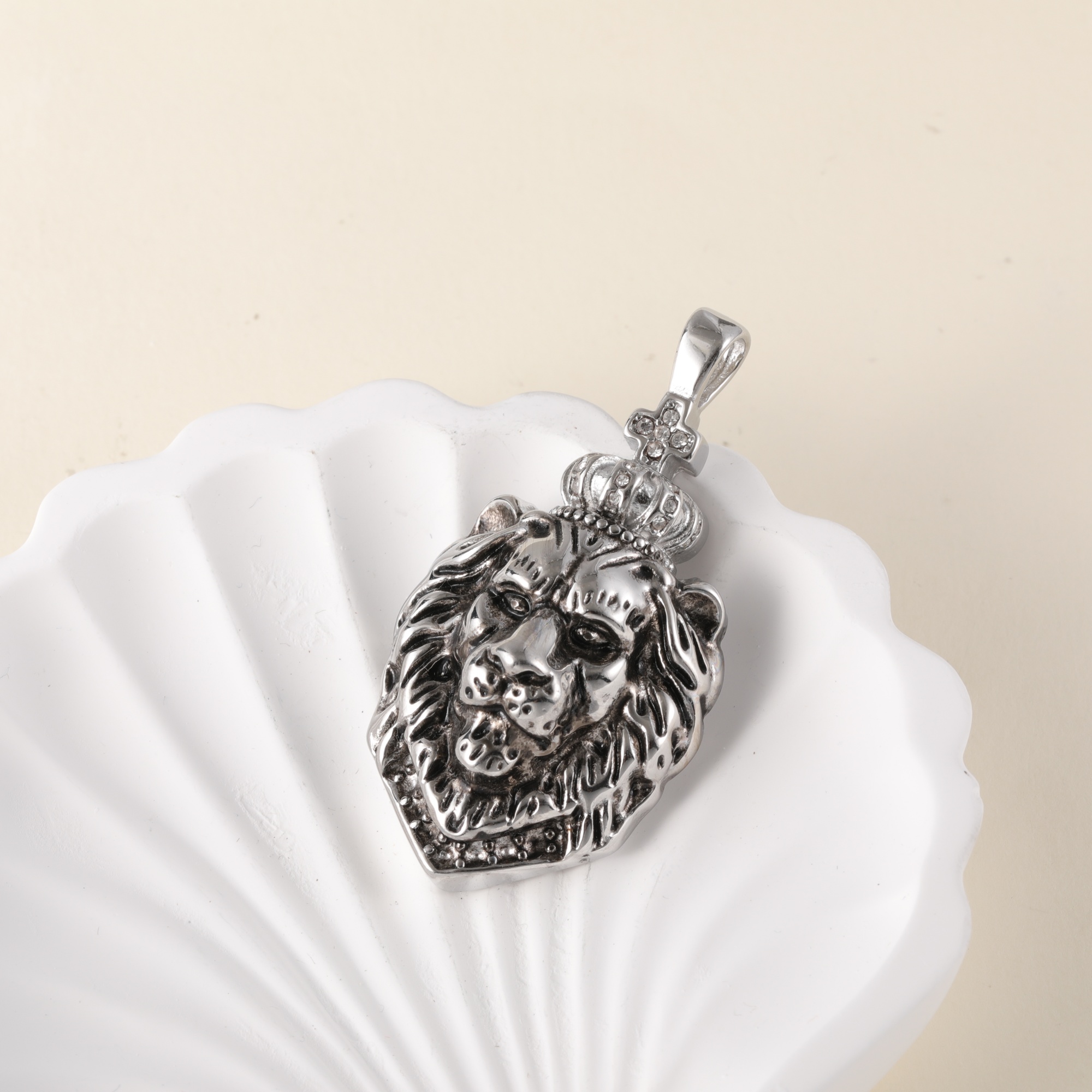 [Evil Lion]24K gold-plated stainless steel pendant, non-allergenic and non-fading-JinBaoJewerly