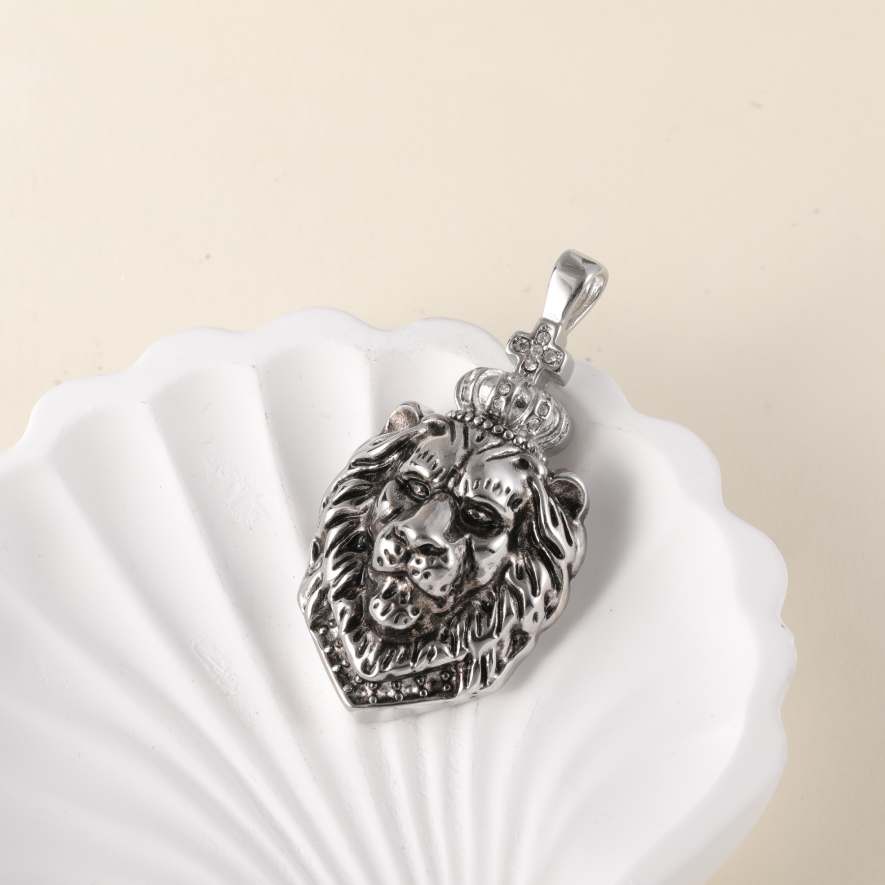 [Evil Lion]24K gold-plated stainless steel pendant, non-allergenic and non-fading-JinBaoJewerly