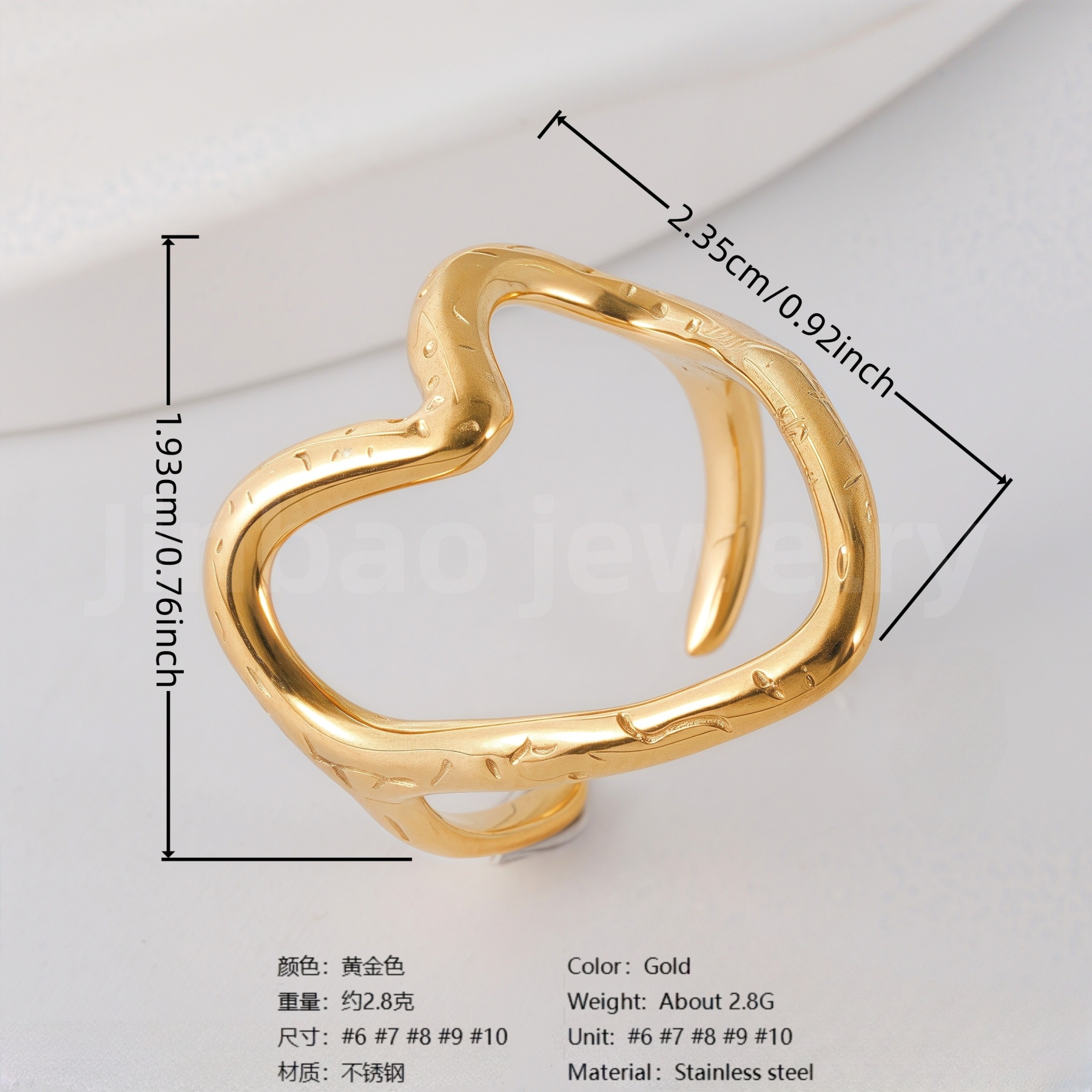 Unique Creative Stainless Steel Elegant & Minimalist Women’s Ring-JinBaoJewerly