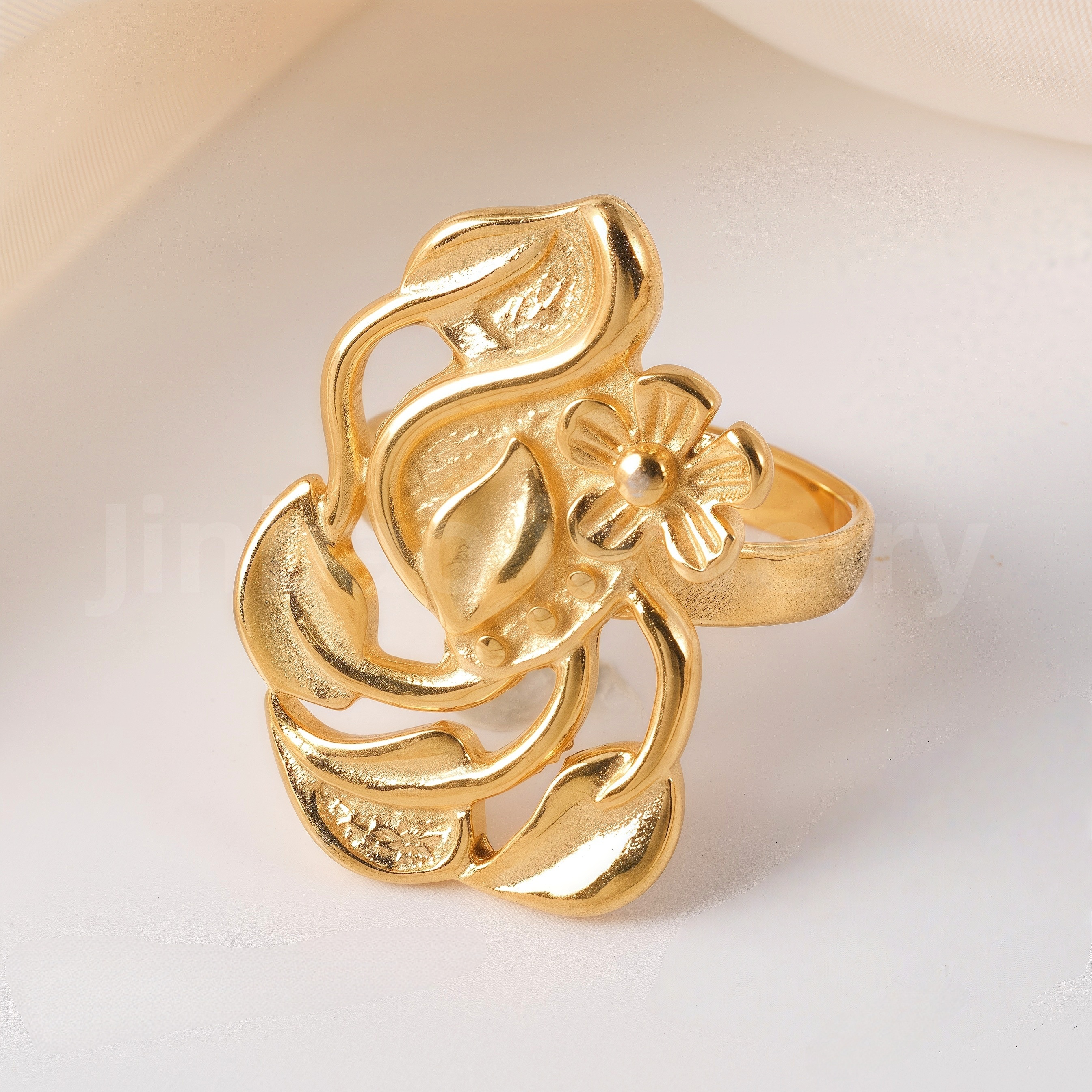 Stylish Natural Design Stainless Steel Women’s Ring-JinBaoJewerly