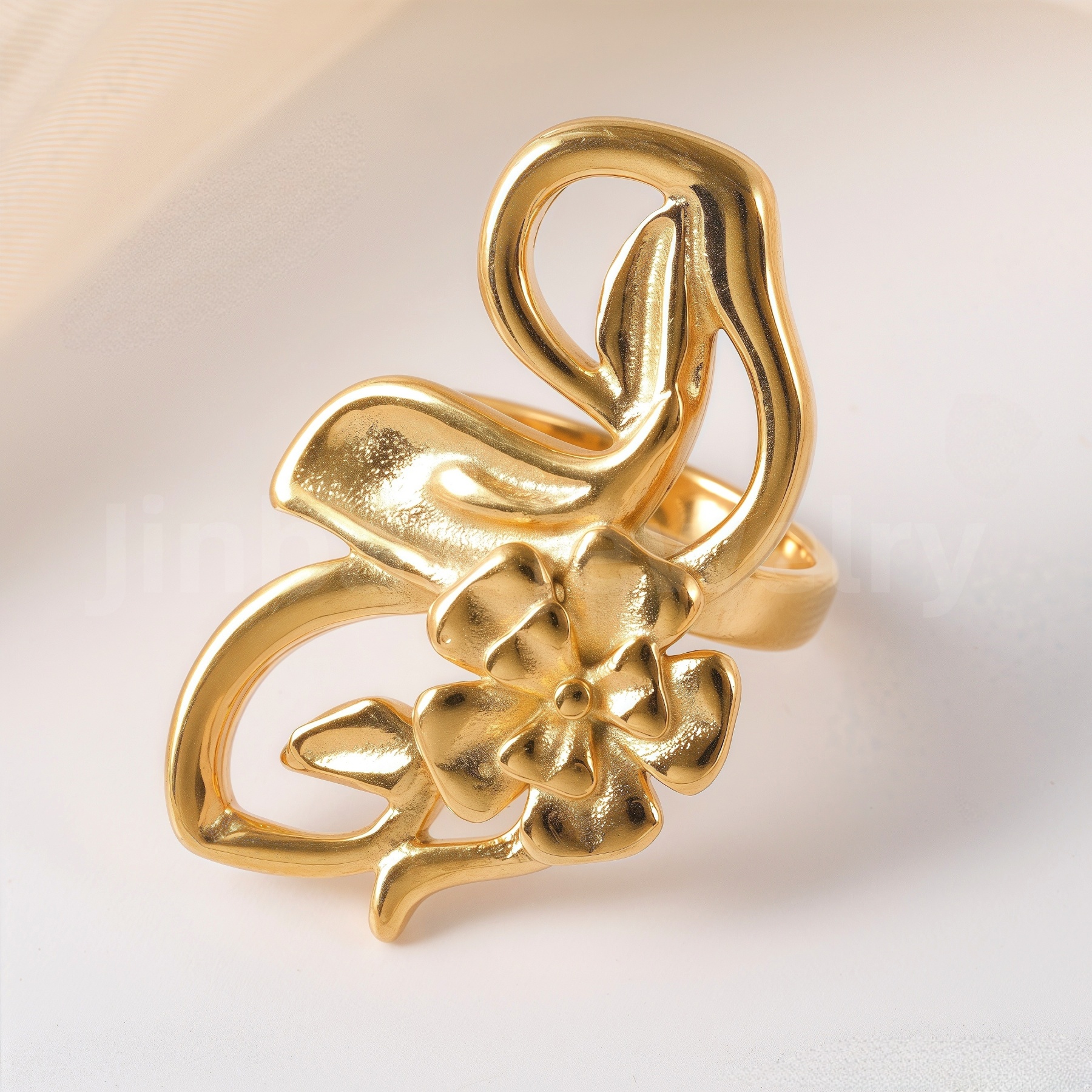 Stylish Natural Design Stainless Steel Women’s Ring-JinBaoJewerly