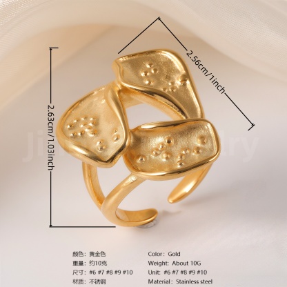 Stylish Natural Design Stainless Steel Women’s Ring-JinBaoJewerly