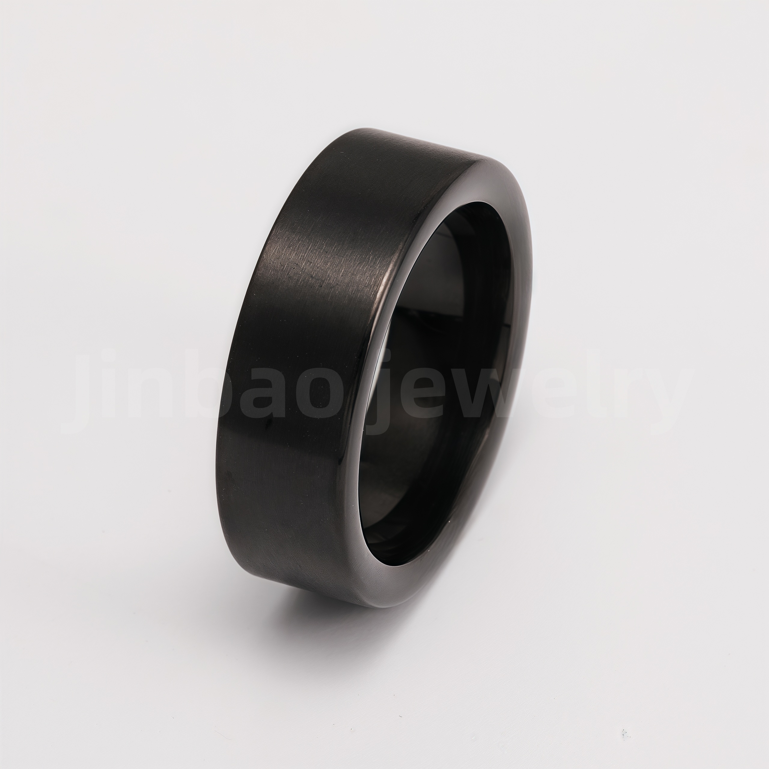 Black Samurai Titanium Steel Hip - hop & Business Style Men's Waterproof Ring 8MM-JinBaoJewerly