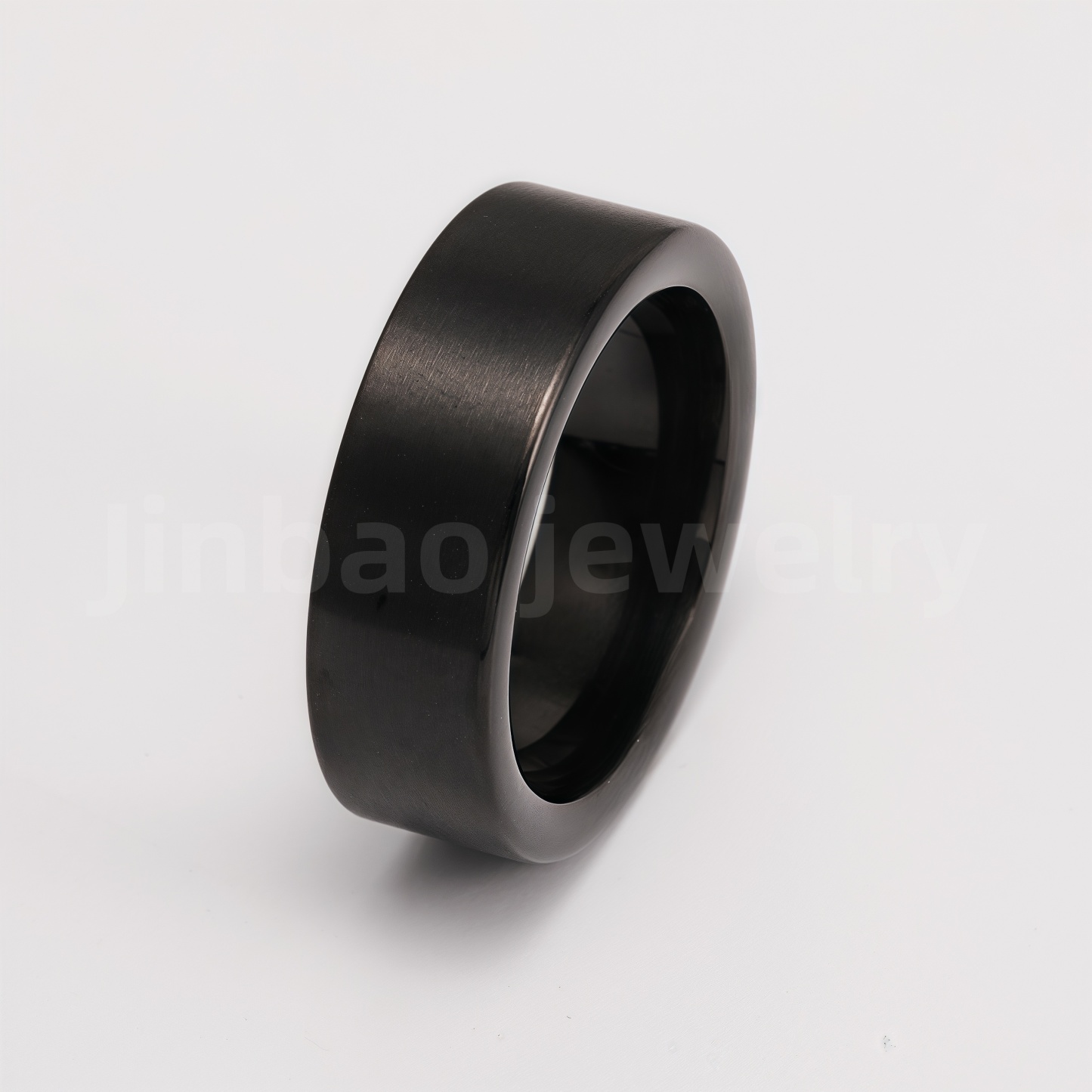 Black Samurai Titanium Steel Hip - hop & Business Style Men's Waterproof Ring 8MM-JinBaoJewerly
