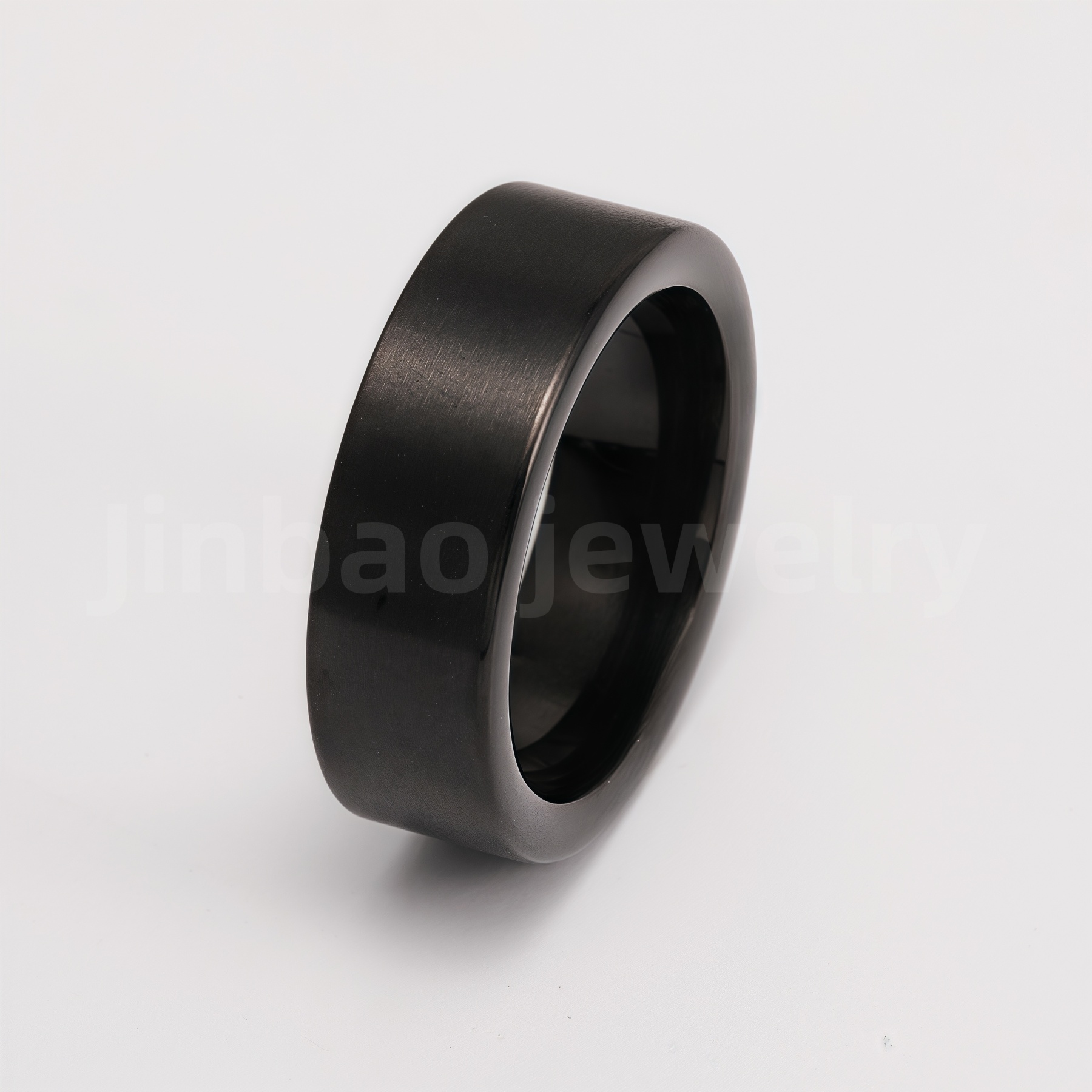 Black Samurai Titanium Steel Hip - hop & Business Style Men's Waterproof Ring 8MM-JinBaoJewerly