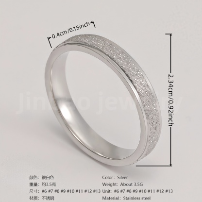 Classic Plain - band Stainless Steel Unisex Ring-JinBaoJewerly