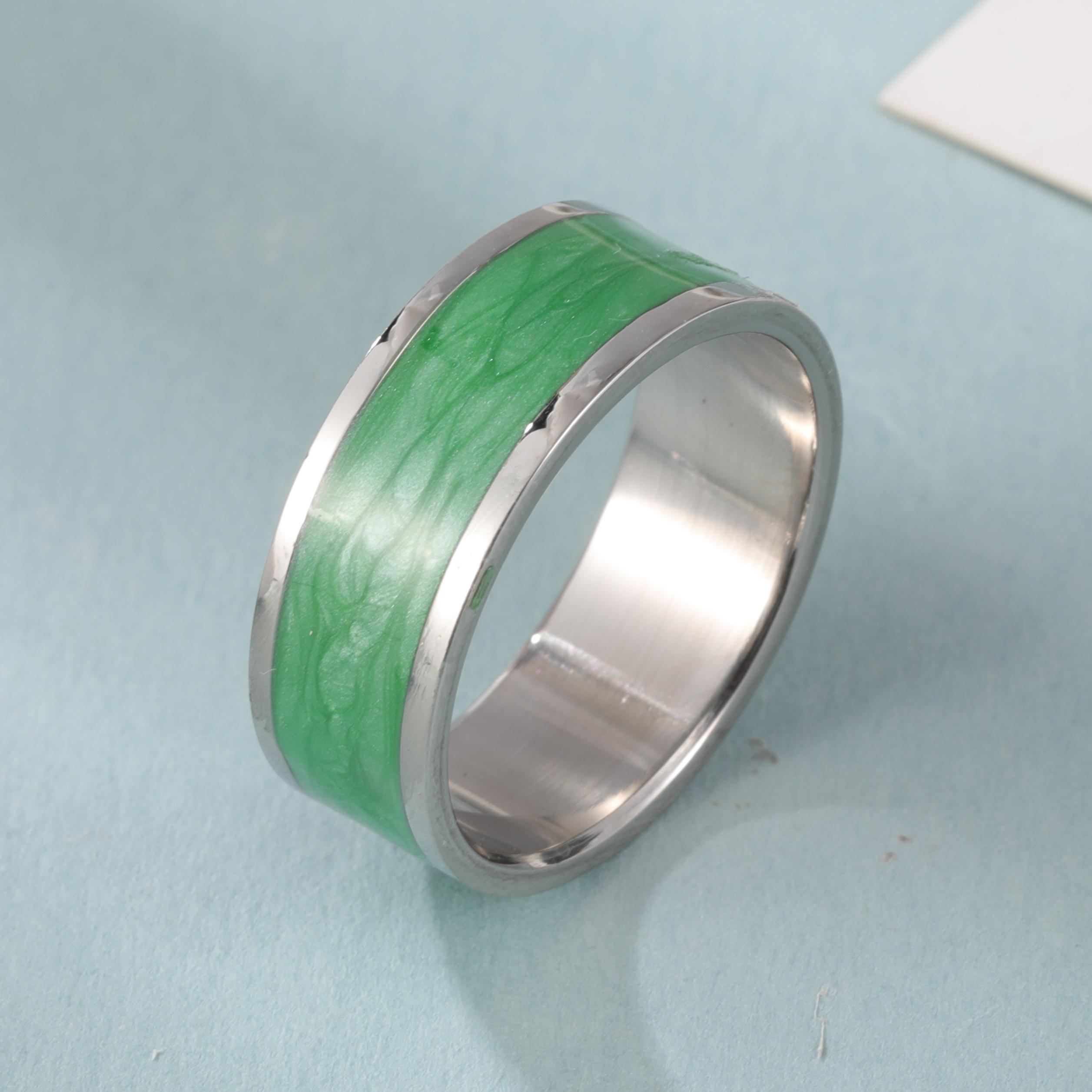 Simple Design Drip Resin Stainless Steel Ring Unisex Ring丨C7482-JinBaoJewerly