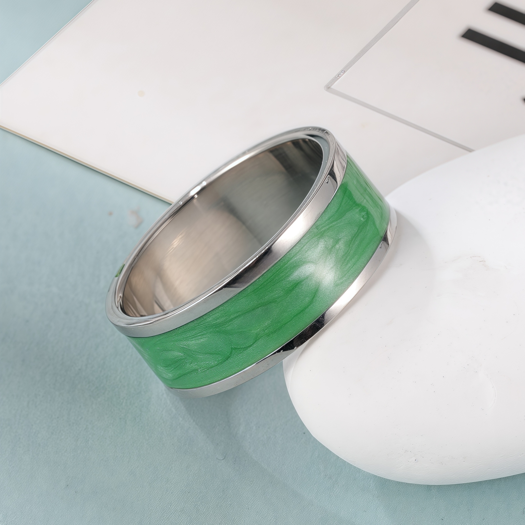 Simple Design Drip Resin Stainless Steel Ring Unisex Ring丨C7482-JinBaoJewerly