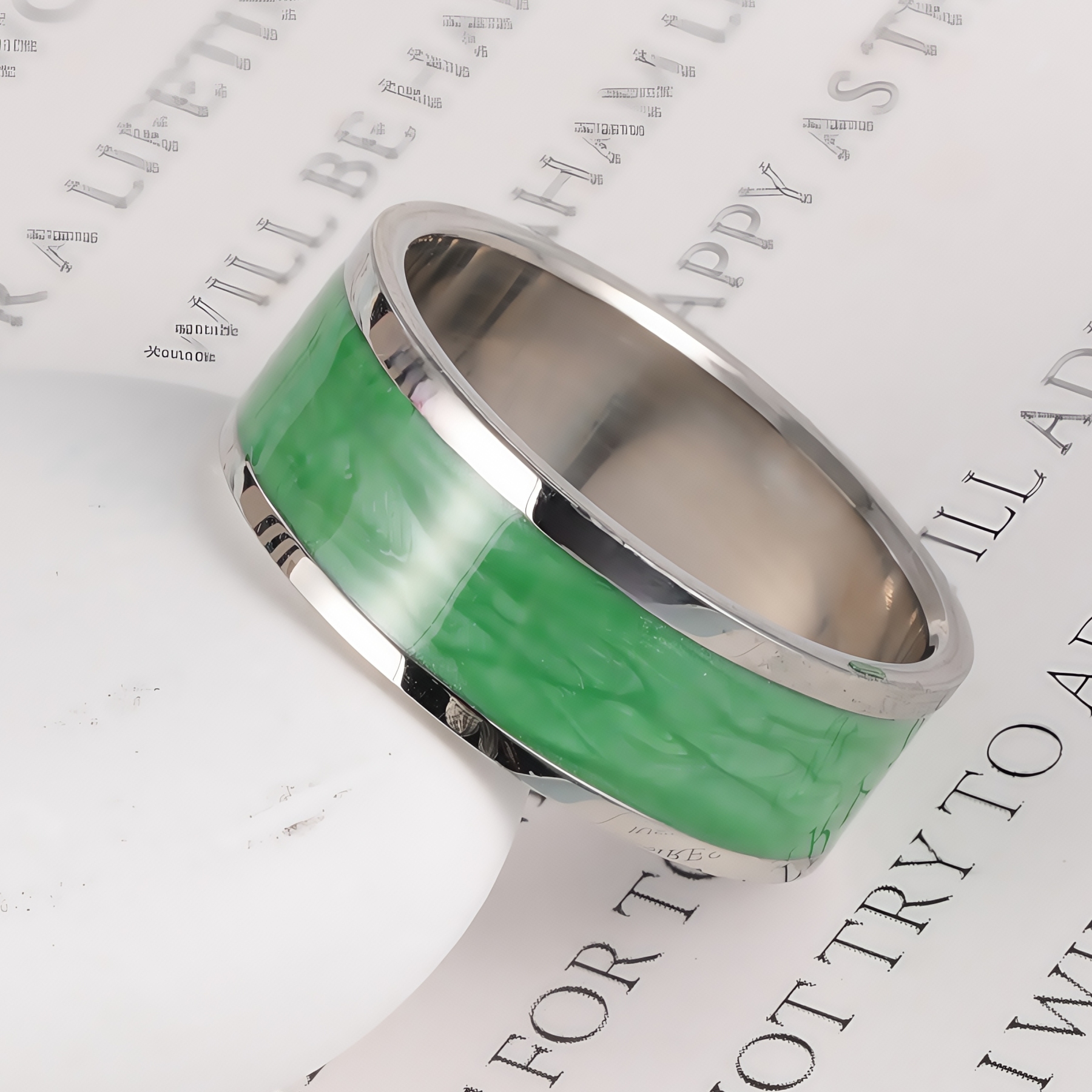 Simple Design Drip Resin Stainless Steel Ring Unisex Ring丨C7482-JinBaoJewerly