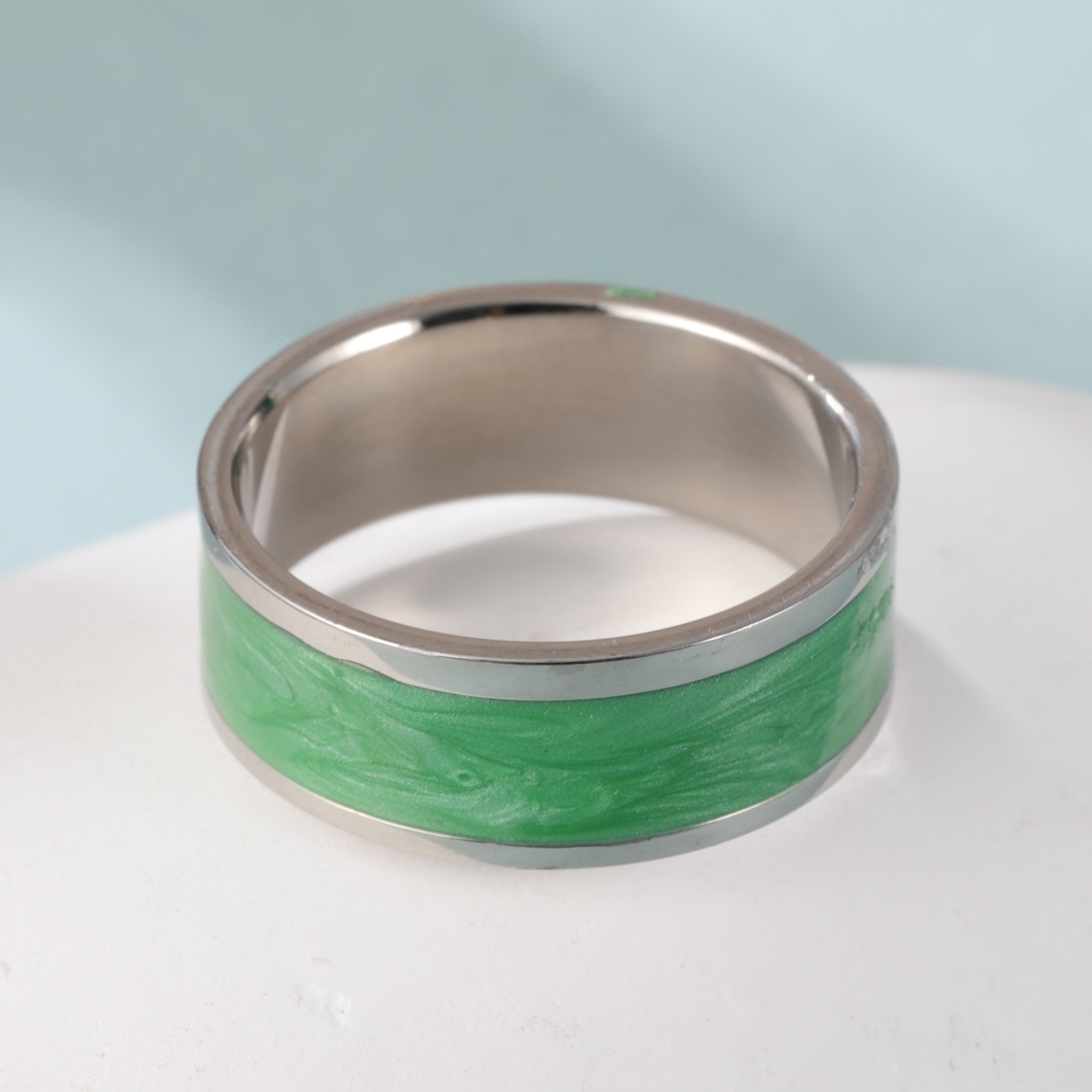 Simple Design Drip Resin Stainless Steel Ring Unisex Ring丨C7482-JinBaoJewerly