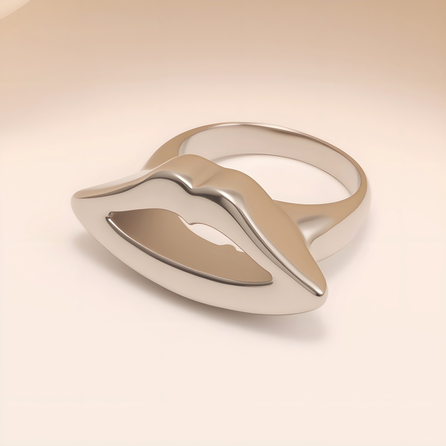 Stylish Style 3D Lip Stainless Steel Women's Ring丨G005467-JinBaoJewerly