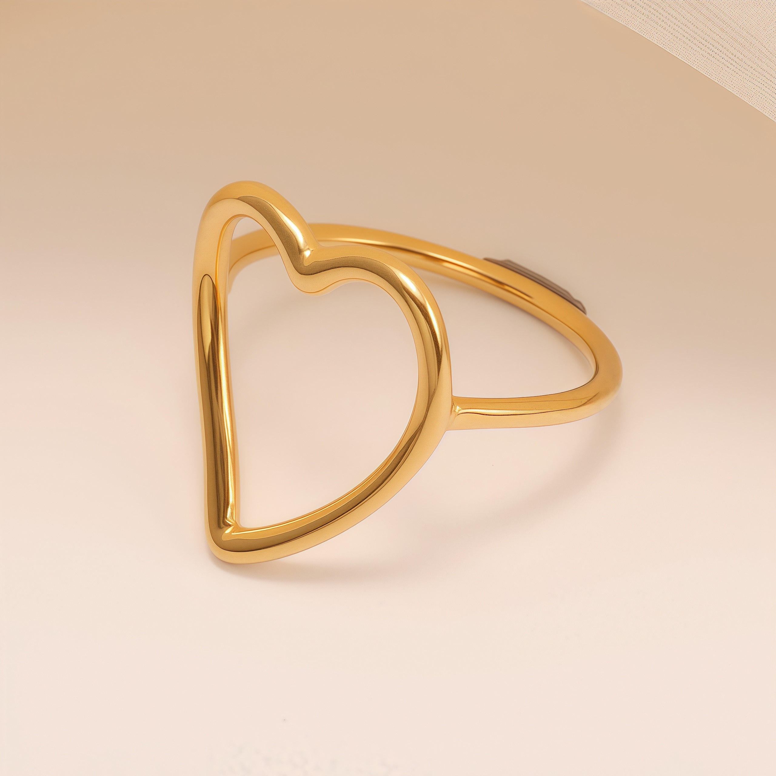 Minimalist Hollow Heart Ring, Daily Versatile Women's Ring | N00233-JinBaoJewerly