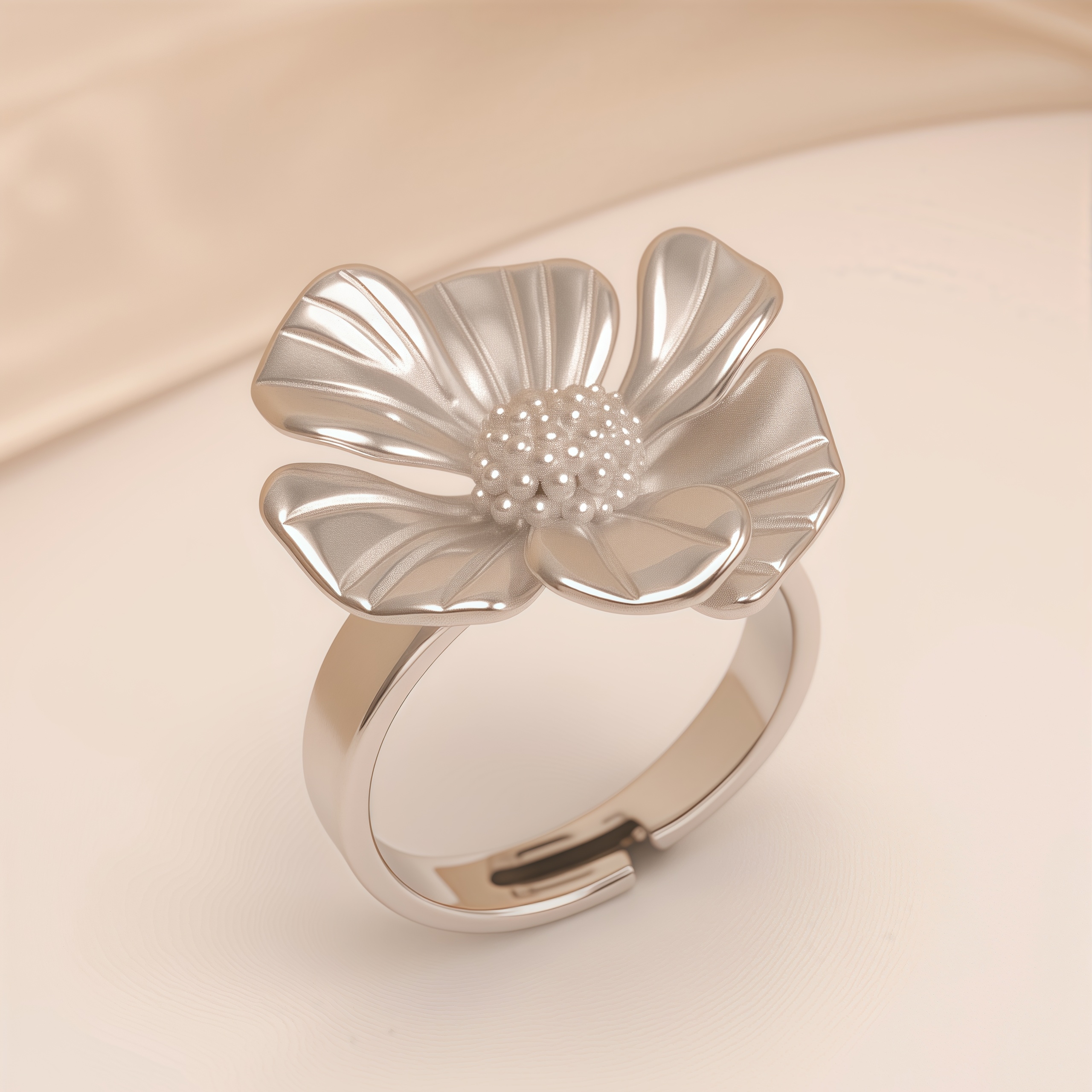 Vintage Court - Style Flower Ring, Metallic Fashion Women's Ring | G005757-JinBaoJewerly