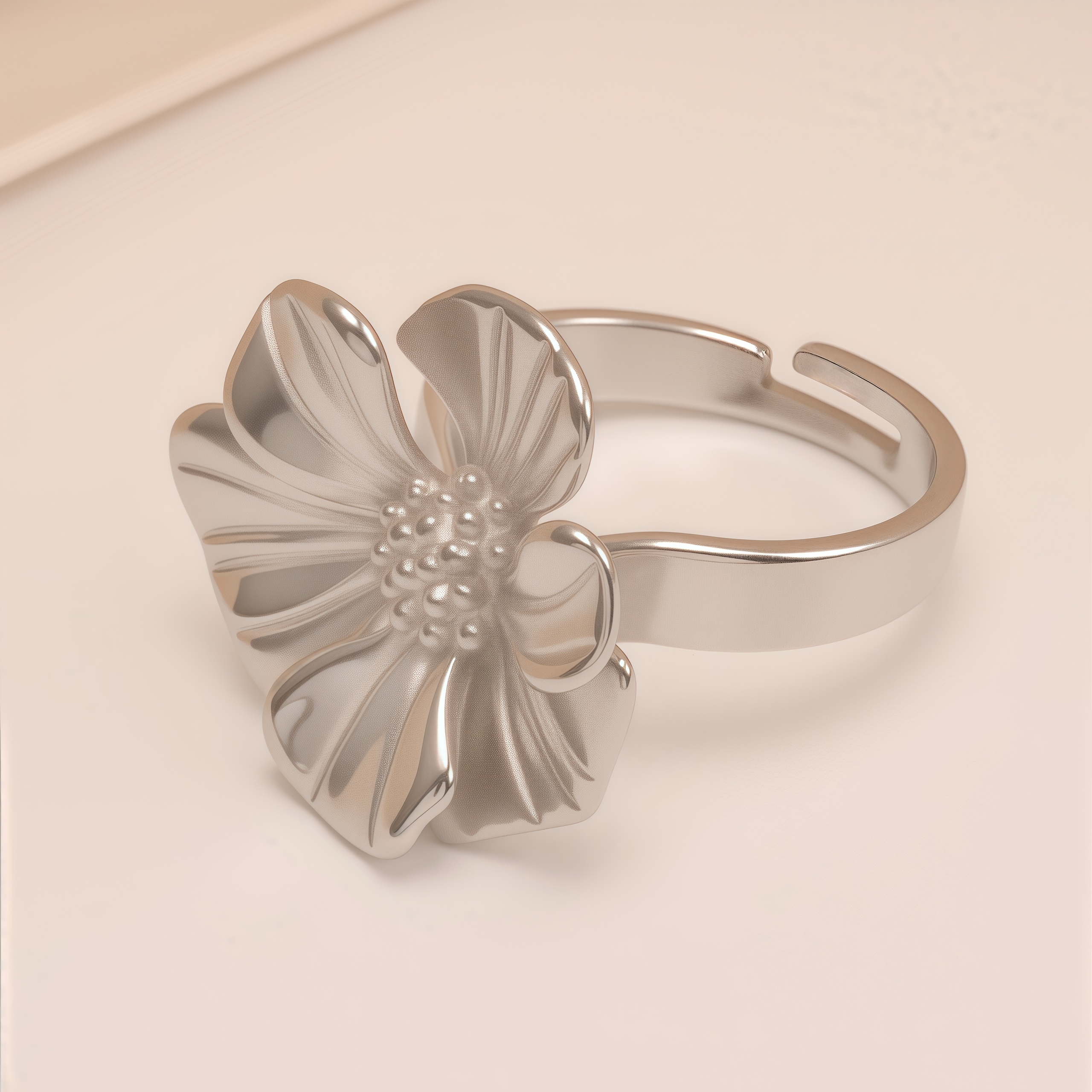 Vintage Court - Style Flower Ring, Metallic Fashion Women's Ring | G005757-JinBaoJewerly