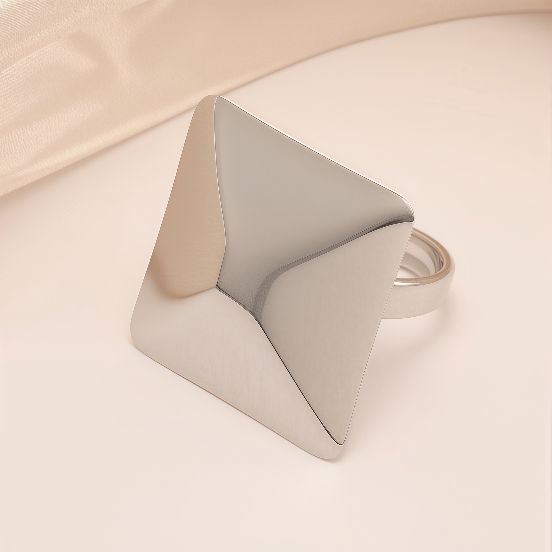 Contemporary Style Angular Square Stainless Steel Women's Ring丨G005377-JinBaoJewerly