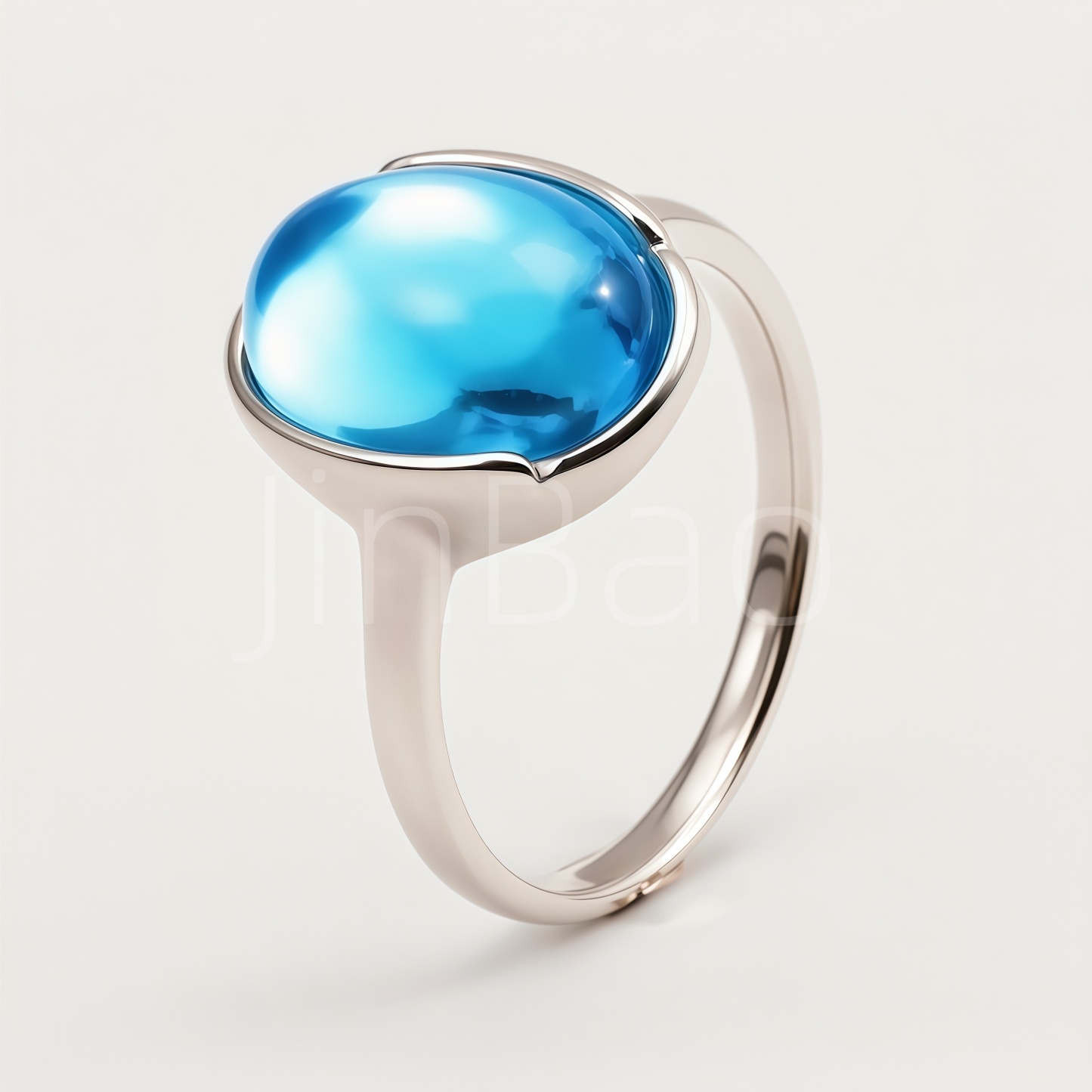 Minimalist Oval Bezel Set Single Stone Women's Ring | E0039