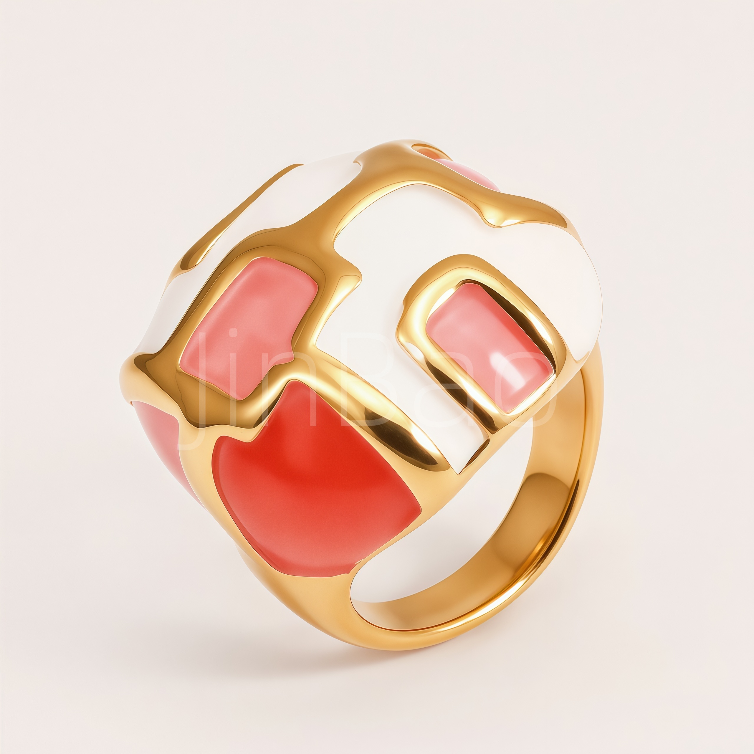 Women Chunky Dome Statement Ring Set | E00571