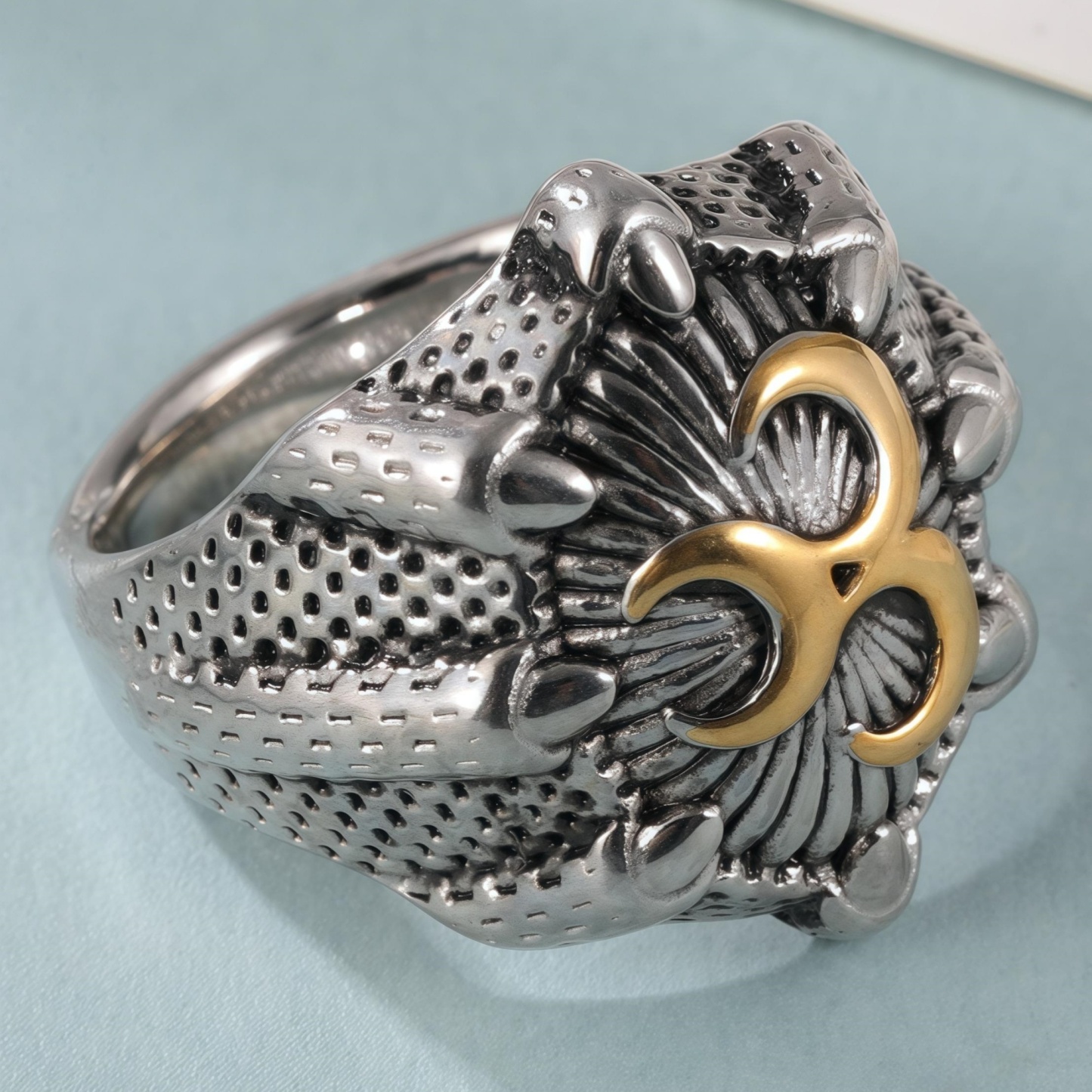 Retro Punk Domineering Dragon Claw Stainless Steel Men's Ring丨G001173-JinBaoJewerly