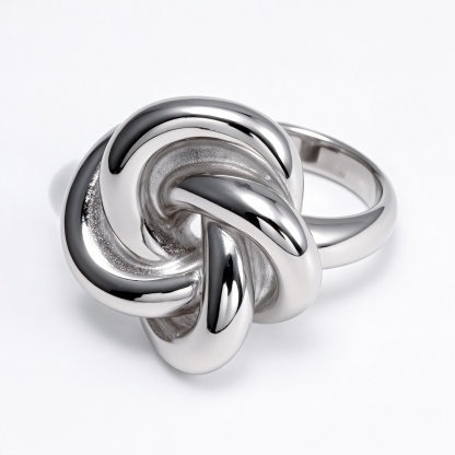 Fashionable Gold/Silver Knot Ring - Eye - Catching Accessory for Stylish Outfits | G004581-JinBaoJewerly