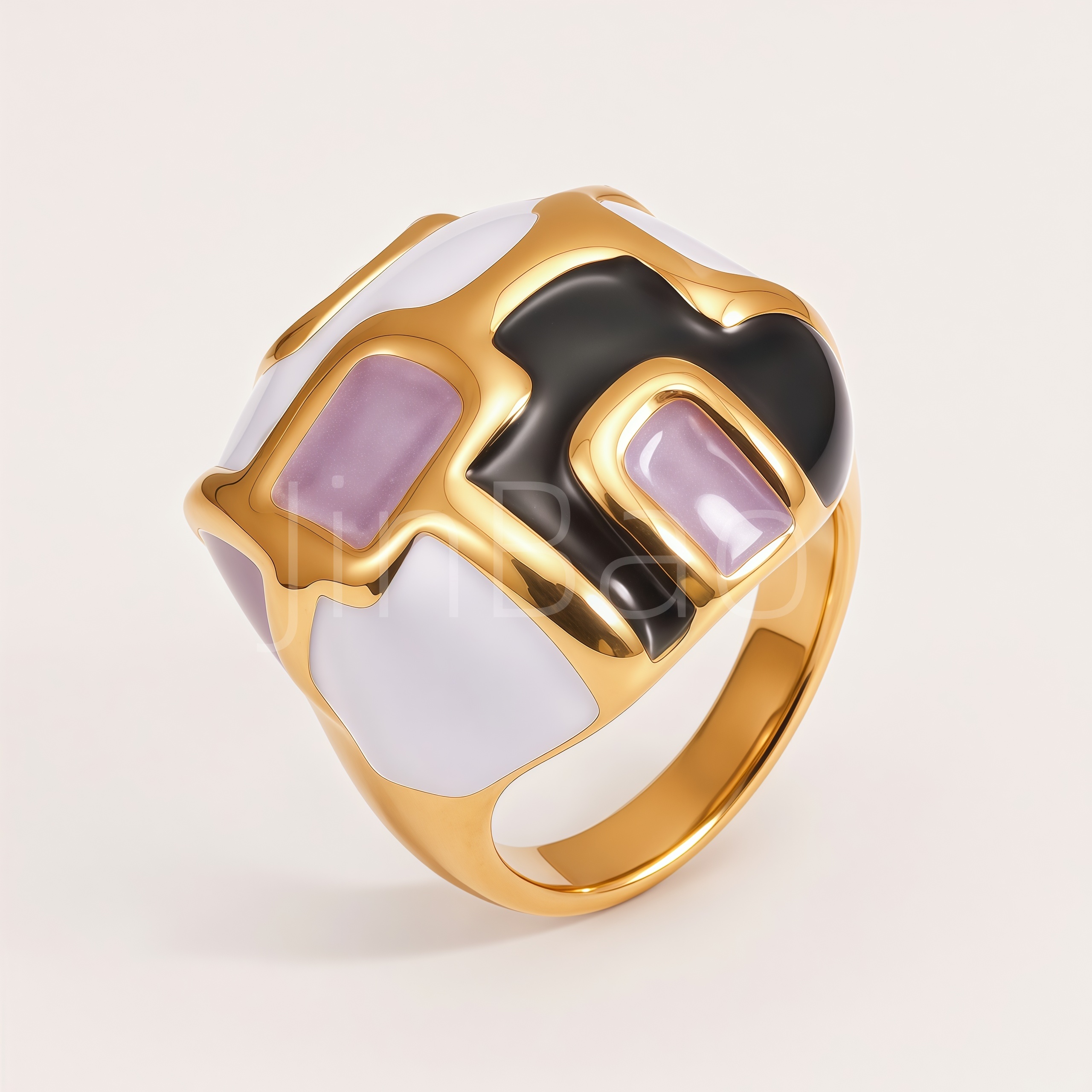 Women Chunky Dome Statement Ring Set | E00571