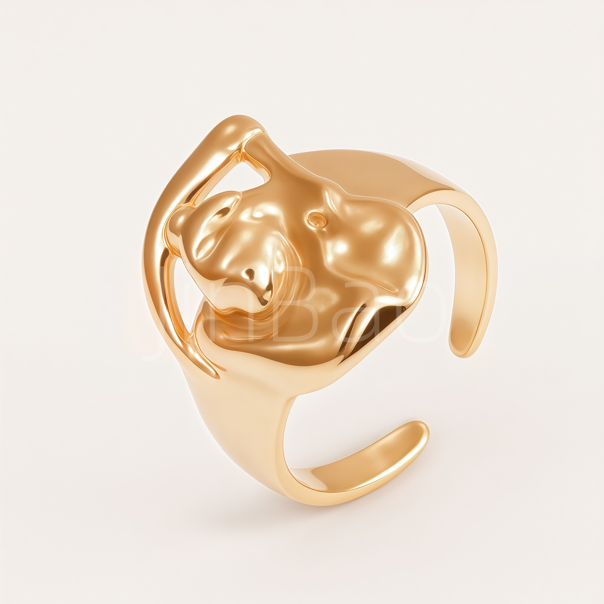 Boho Mixed‑Style Face Leaf Hammered Women Ring Set