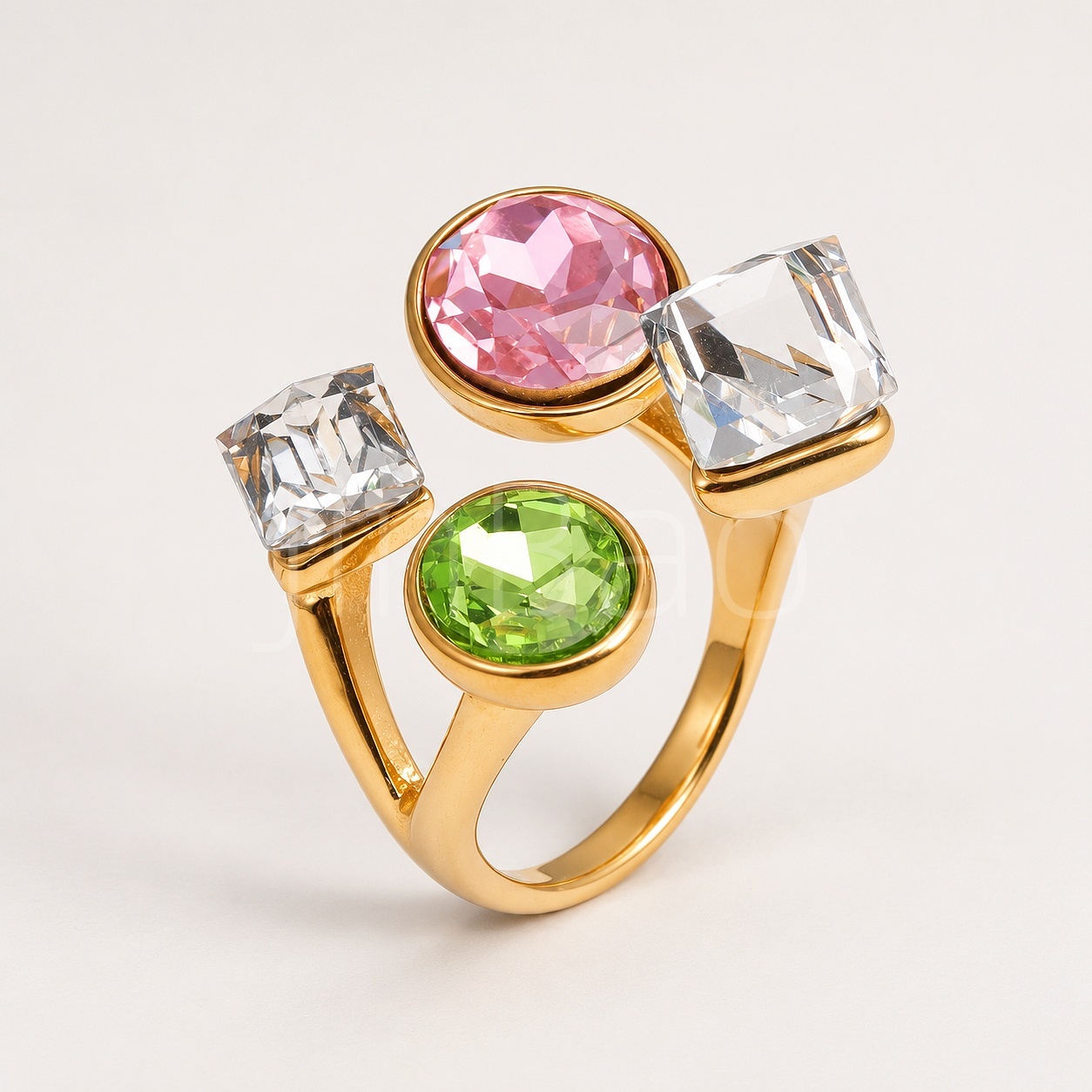 Multi Stones Mixed Cut Rhinestone Ring for Women | 
