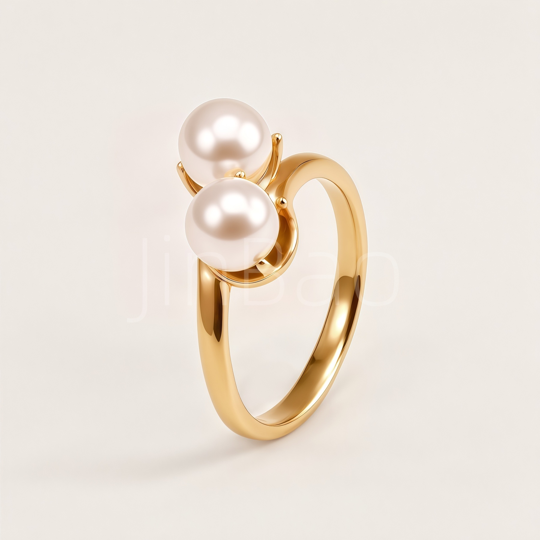 Styles Elegant Imitation Pearl Gold Stackable Rings for Women