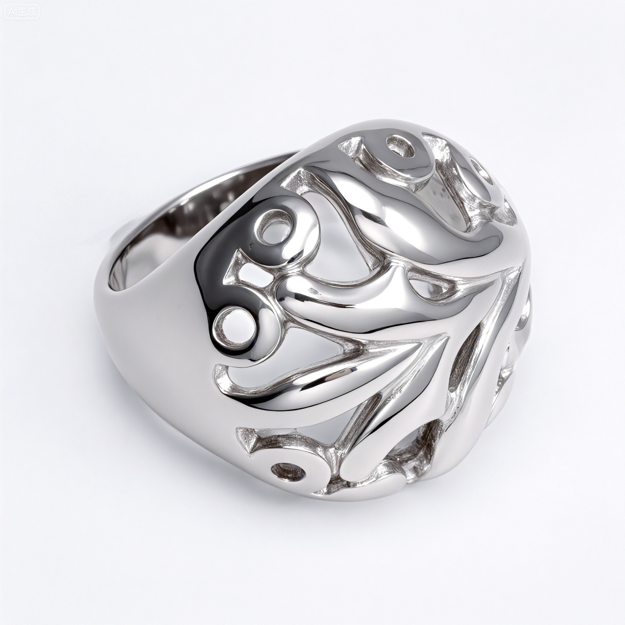 Metal Artistic Hollow - Out Ring - Trendy and Elegant Unisex Accessory | ML061-JinBaoJewerly